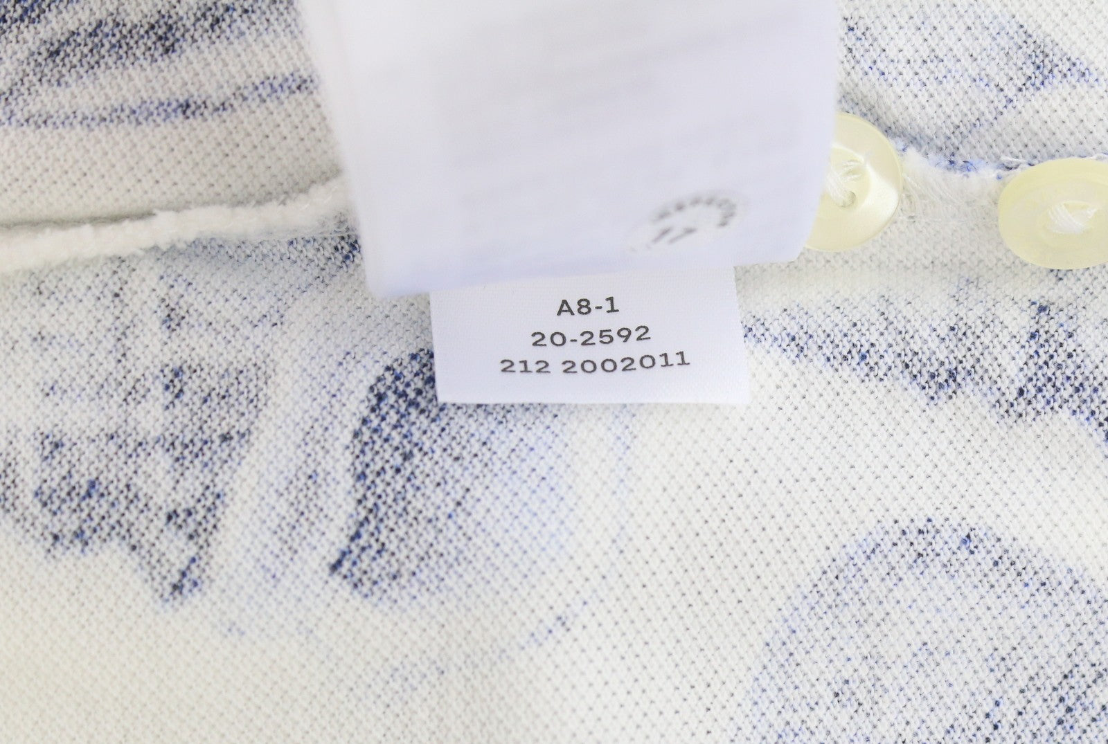 GANT Seaside SS Rugger Men Polos 2XL Eggshell Patterned Cotton Short Sleeve