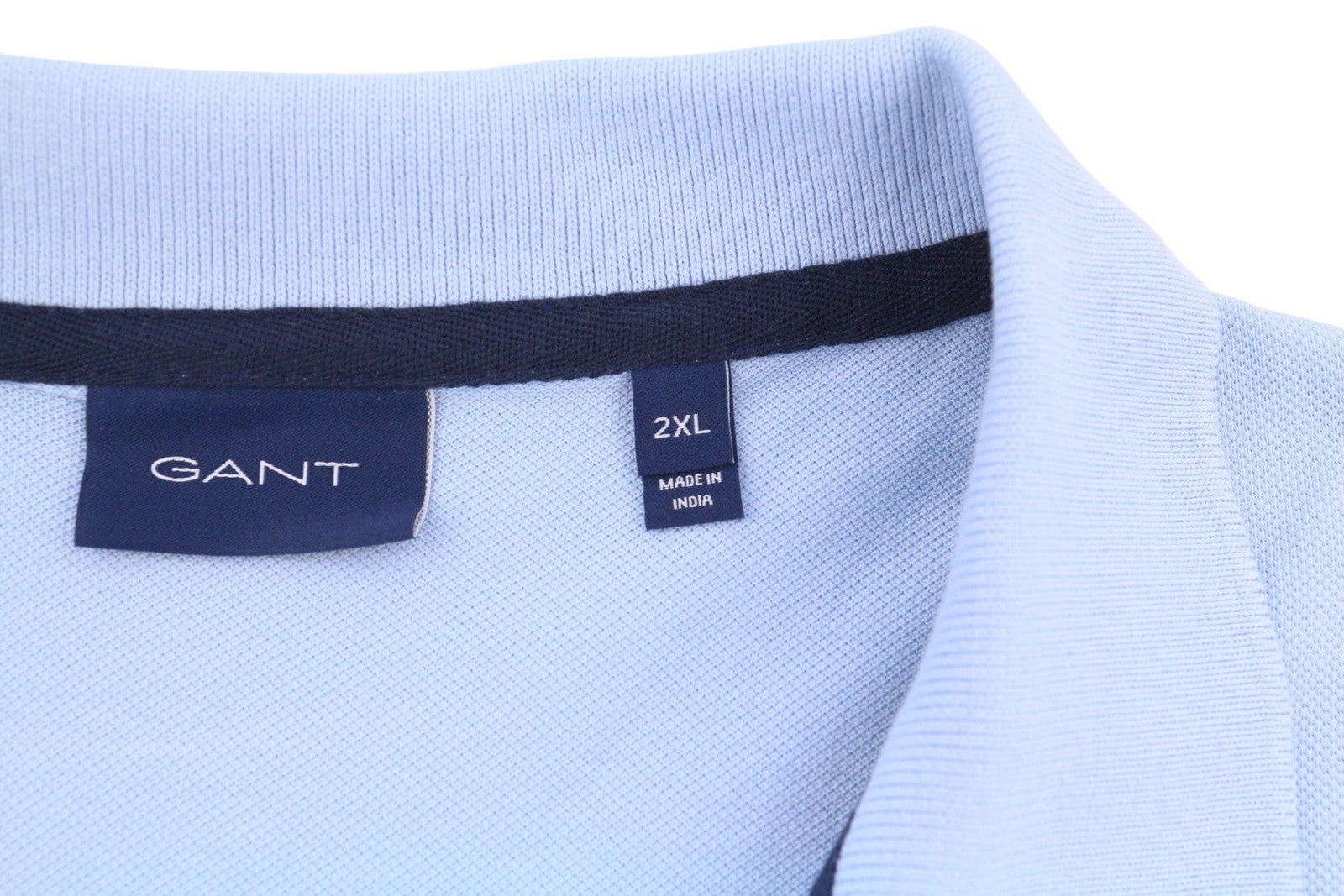 GANT Summer Pique SS Rugger Men T-Shirt 2XL Powder Blue Embroidered Logo