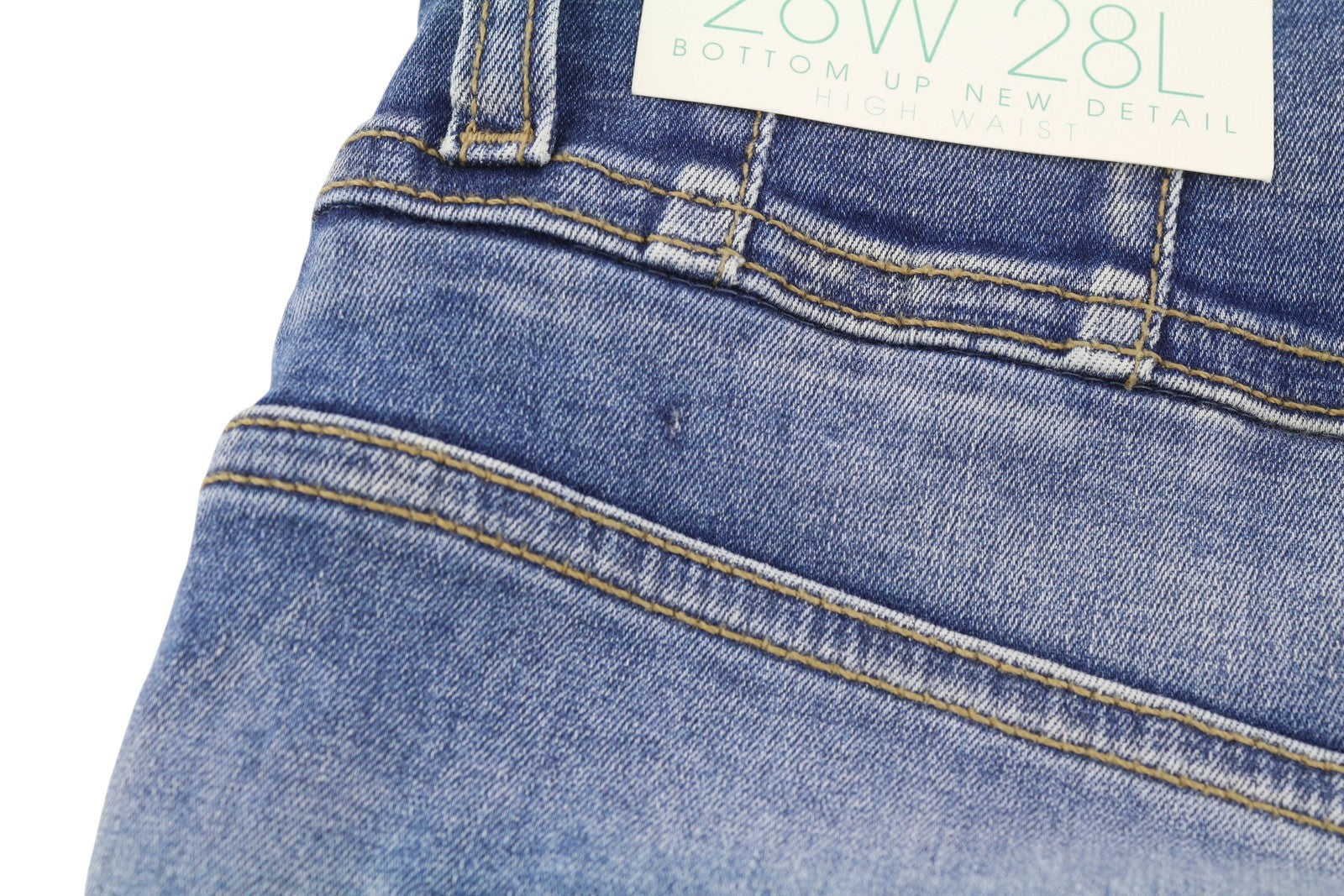 LIU JO Women Jeans W28/L28 Fade Wash Bootcut Buttoned High Waist Bottom Up