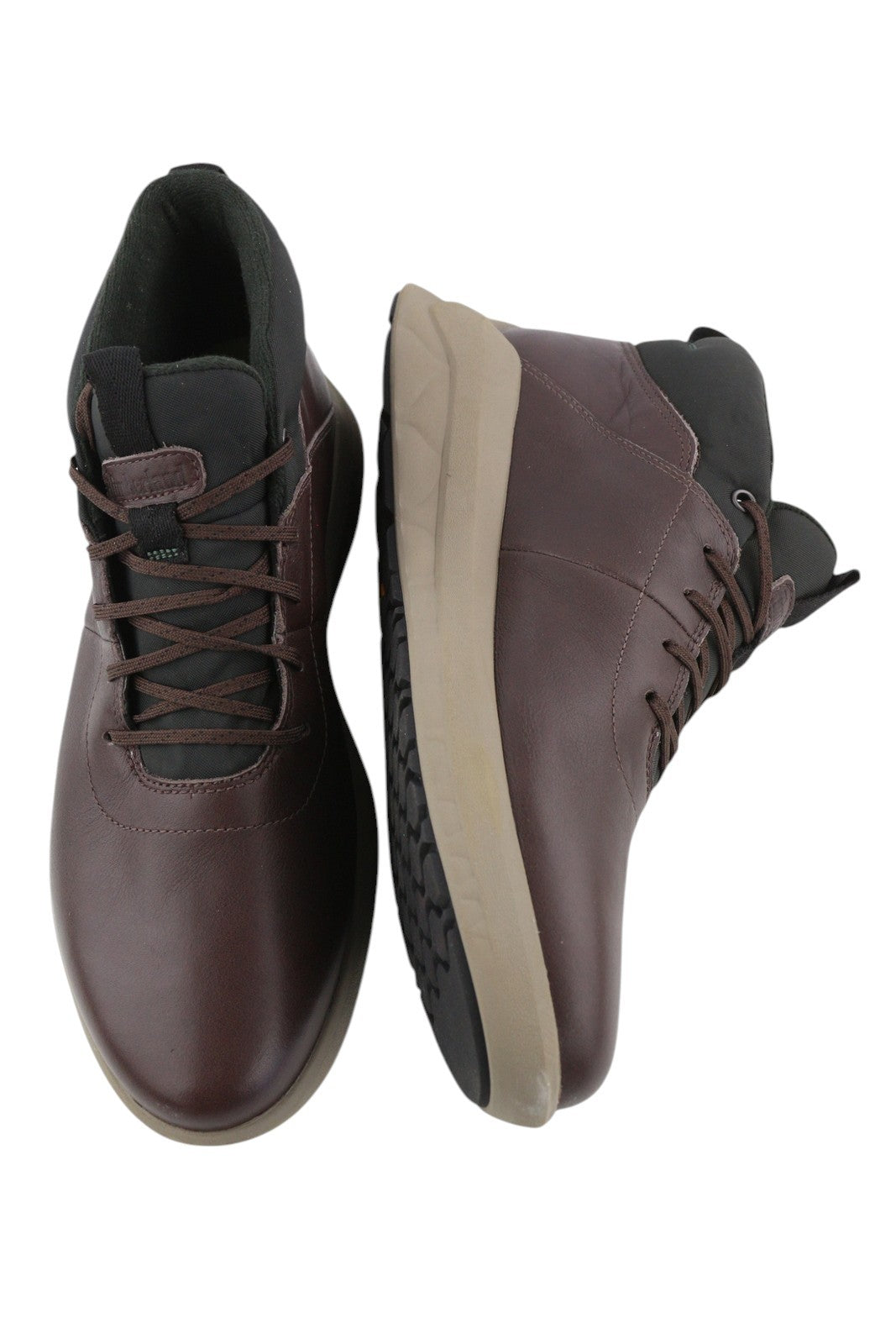 TIMBERLAND A44XB Men Shoes EU40/41 Brown Leather Lace Up Almond Toe Fit