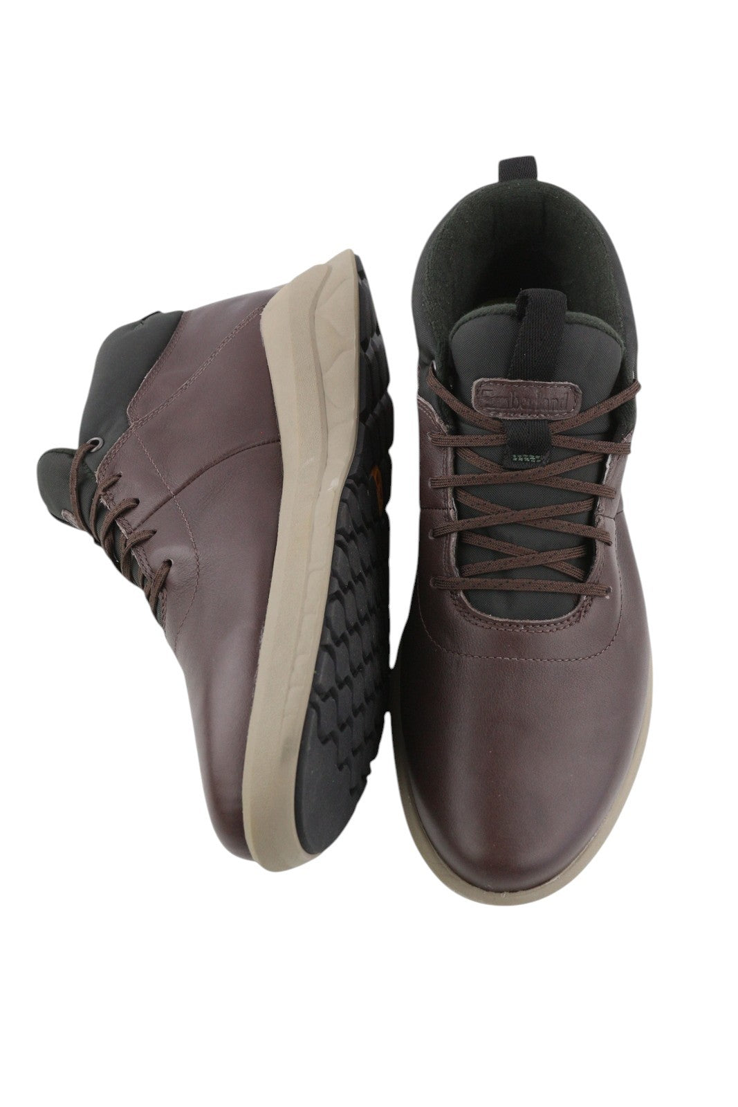 TIMBERLAND A44XB Men Shoes EU40/41 Brown Leather Lace Up Almond Toe Fit