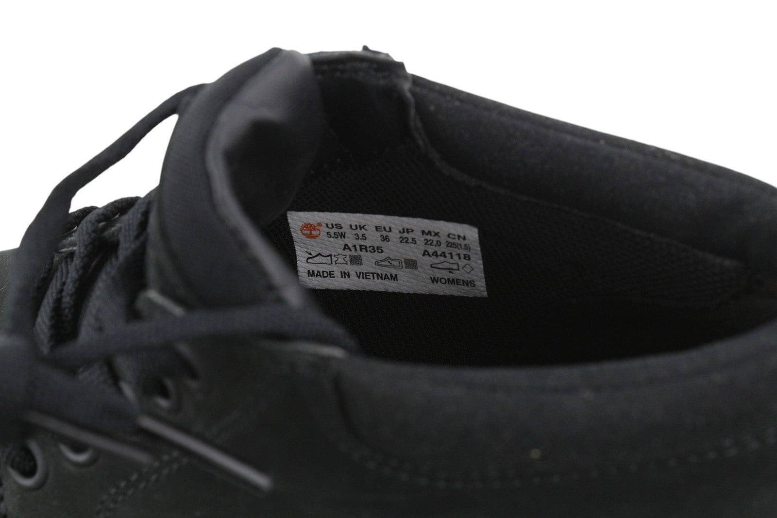 TIMBERLAND A1R35 Women Boots EU36/37 Black Laced Almond Toe Ankle Leather