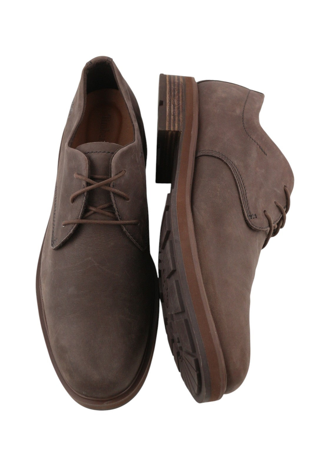 TIMBERLAND A29U8 Men Shoes EU44.5/45 Brown Leather Almond Toe Lace Up