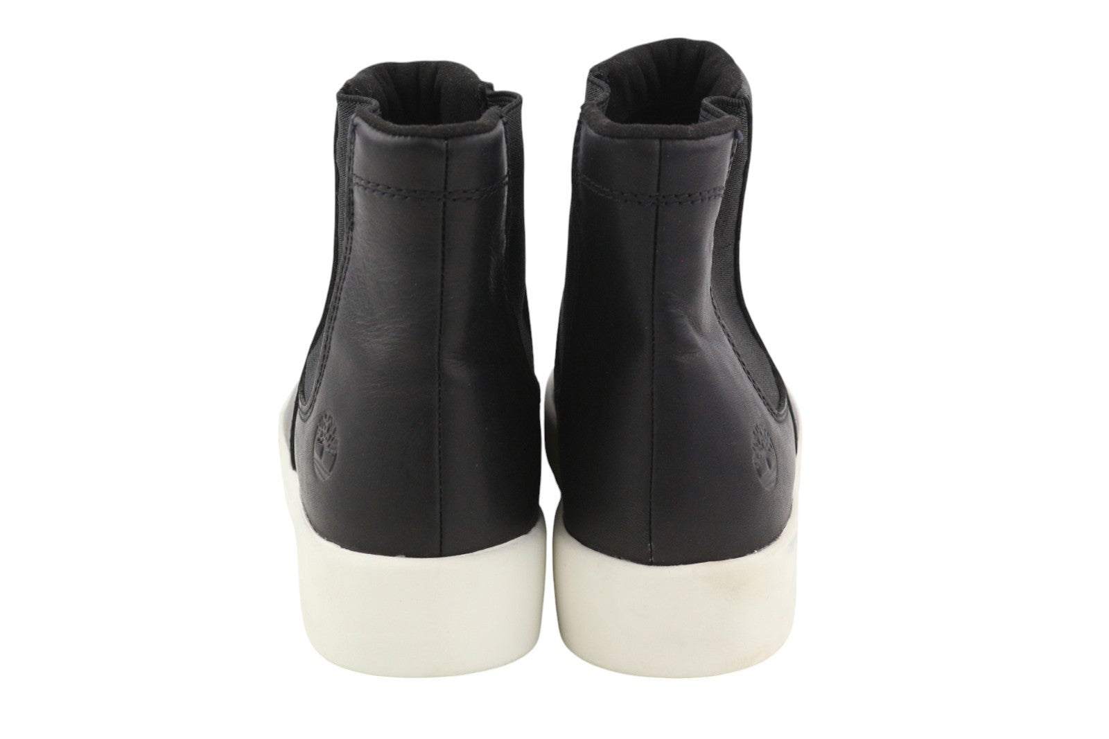 TIMBERLAND A2FUS Women Boots EU37/37.5 Black Pull On Leather Almond Toe