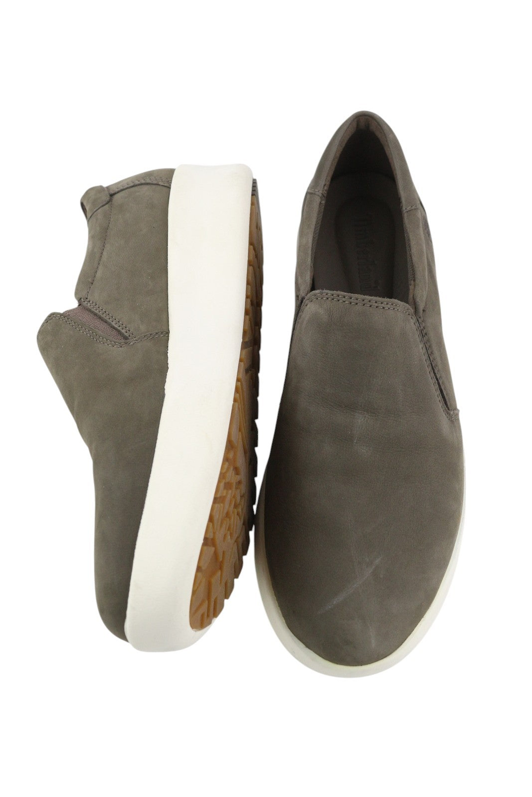 TIMBERLAND A1M9T Women Shoes EU40/41 Grey Pull On Leather Almond Toe