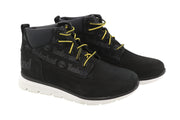 TIMBERLAND A2C3J Boy Boots EU32/33 Black Leather Lace Up ReBOTL Pattern