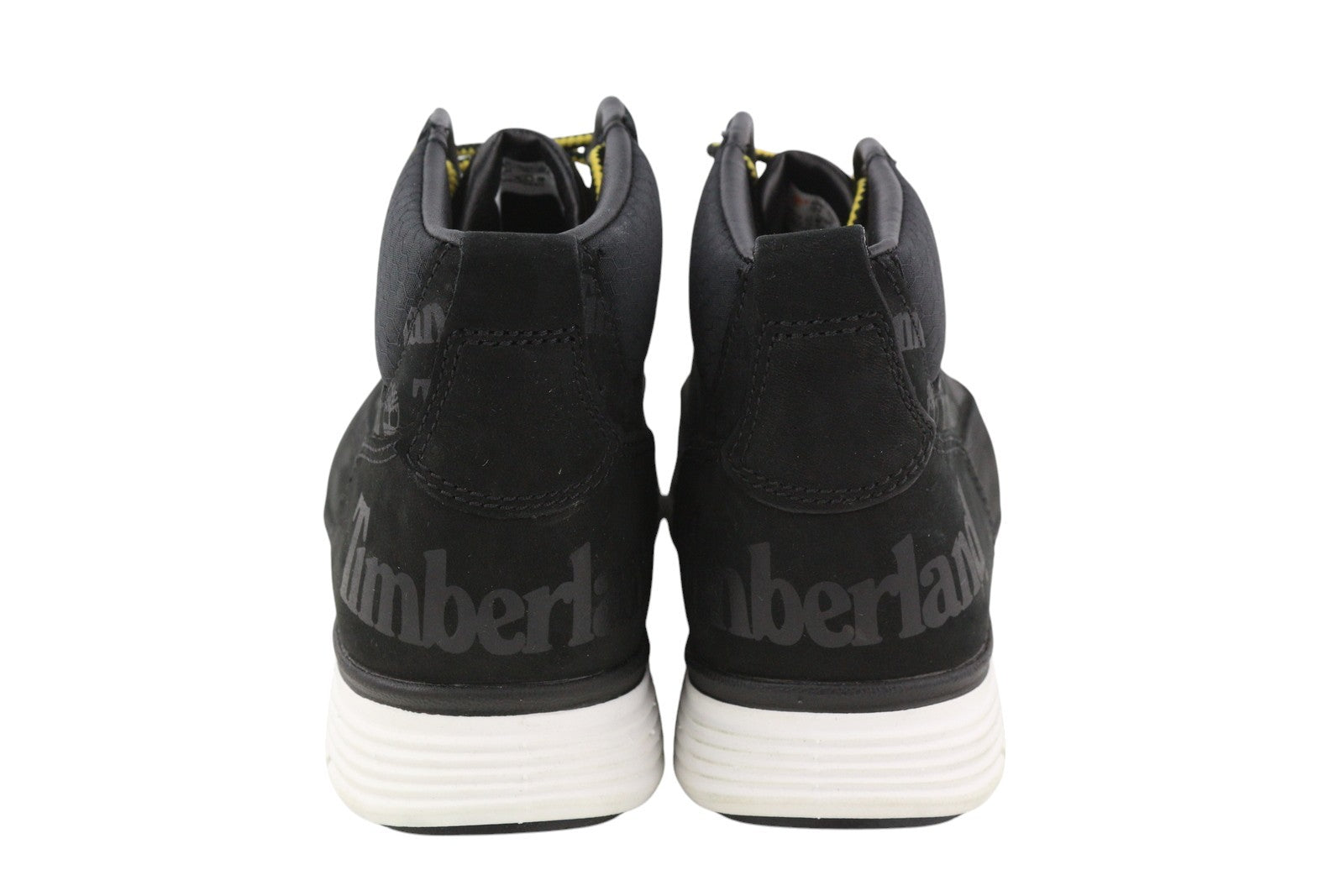 TIMBERLAND A2C3J Boy Boots EU32/33 Black Leather Lace Up ReBOTL Pattern