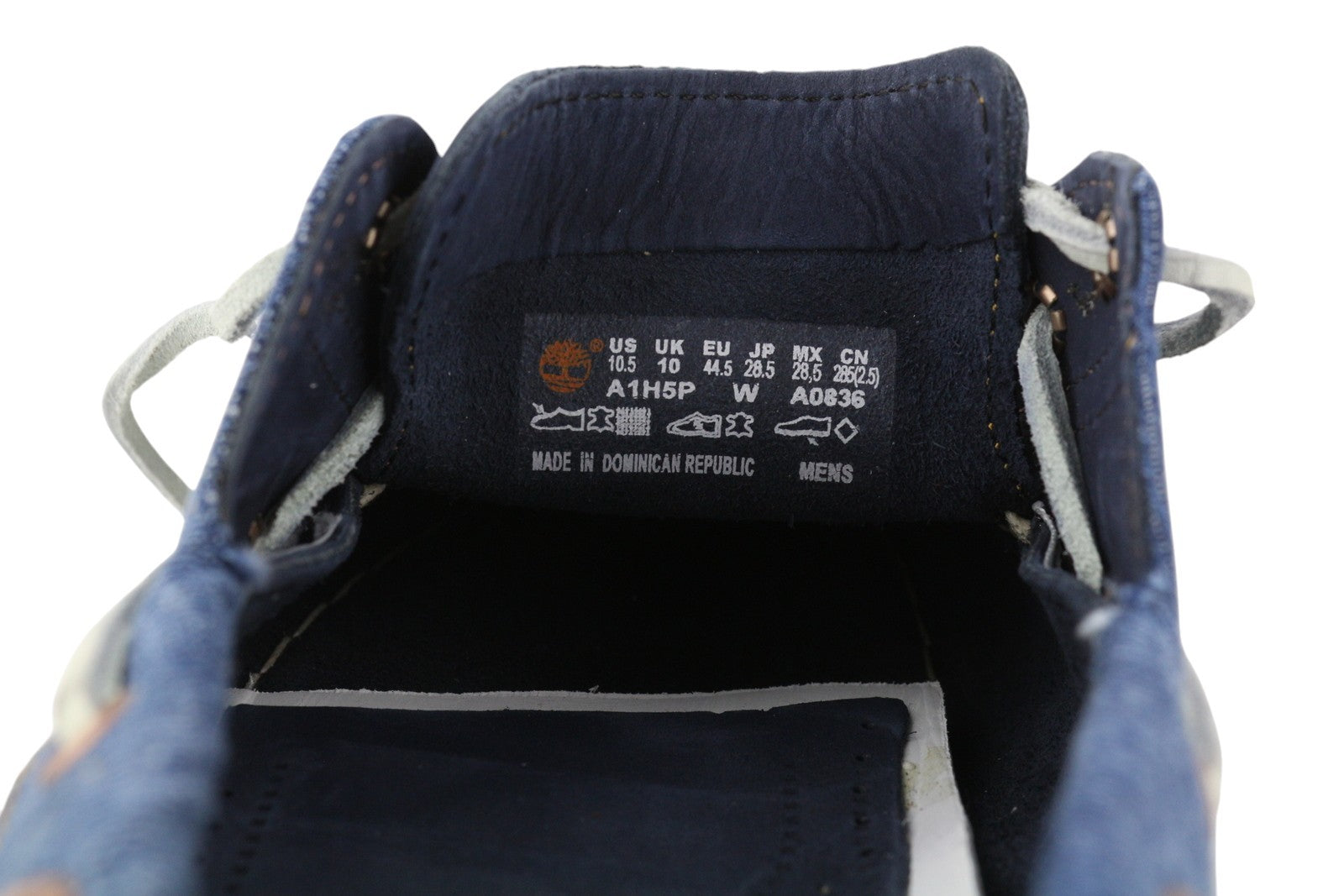 TIMBERLAND A1H5P Men Shoes EU43.5/44.5 Blue Denim Look Leather Almond Toe