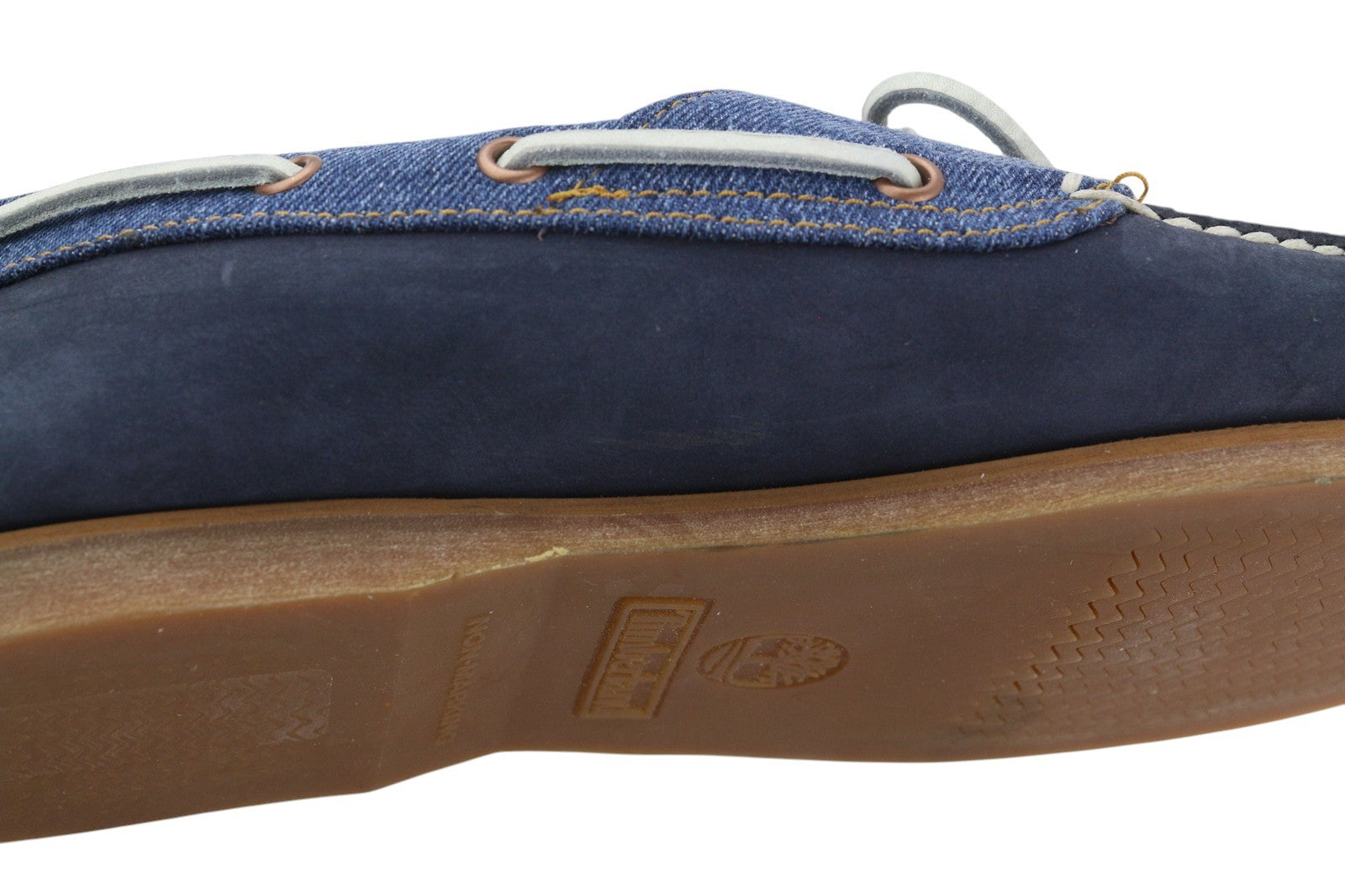 TIMBERLAND A1H5P Men Shoes EU43.5/44.5 Blue Denim Look Leather Almond Toe