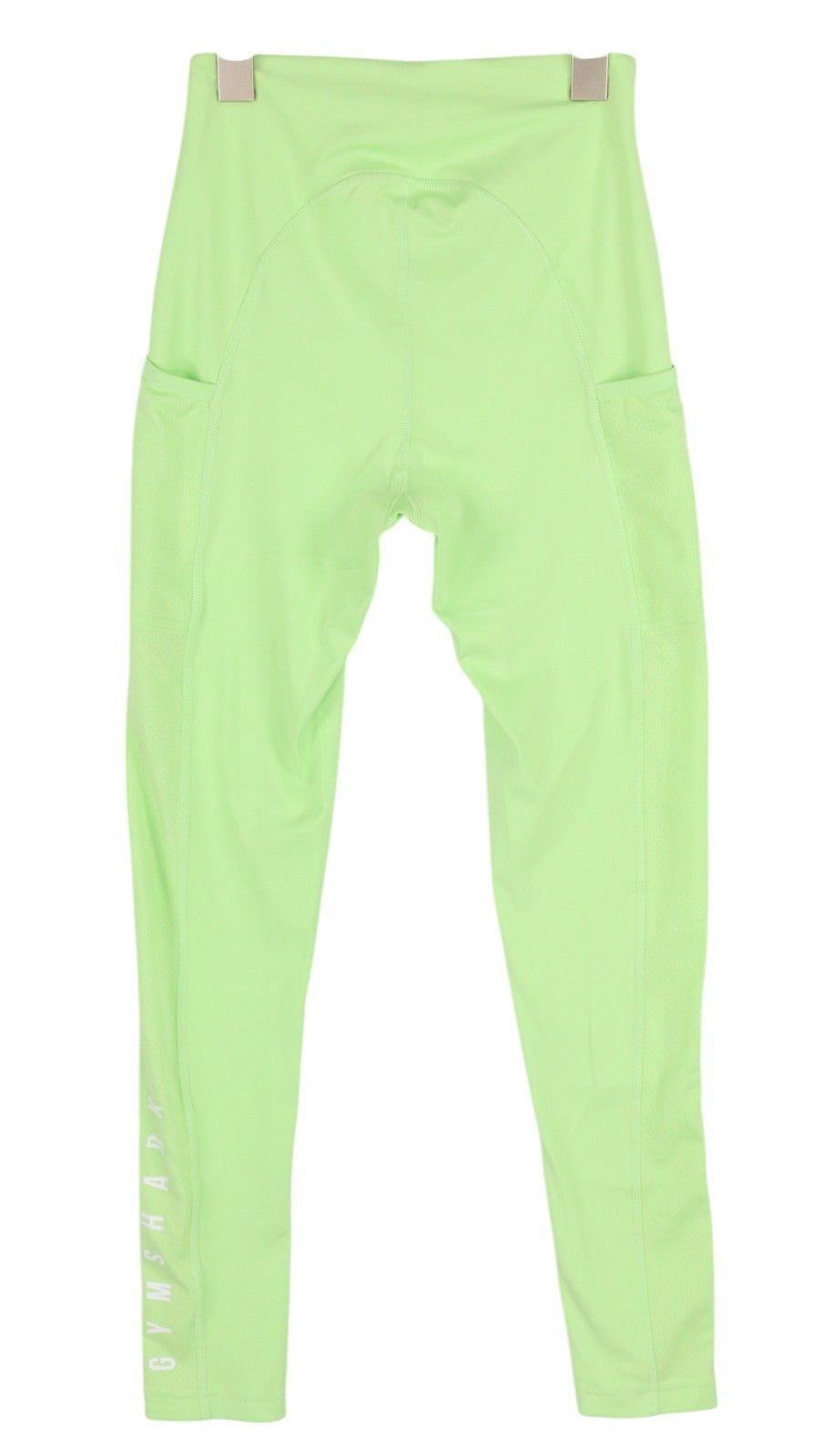 GYMSHARK B2A8N Women Leggings XS Green High Waist Pockets Sport Stretch