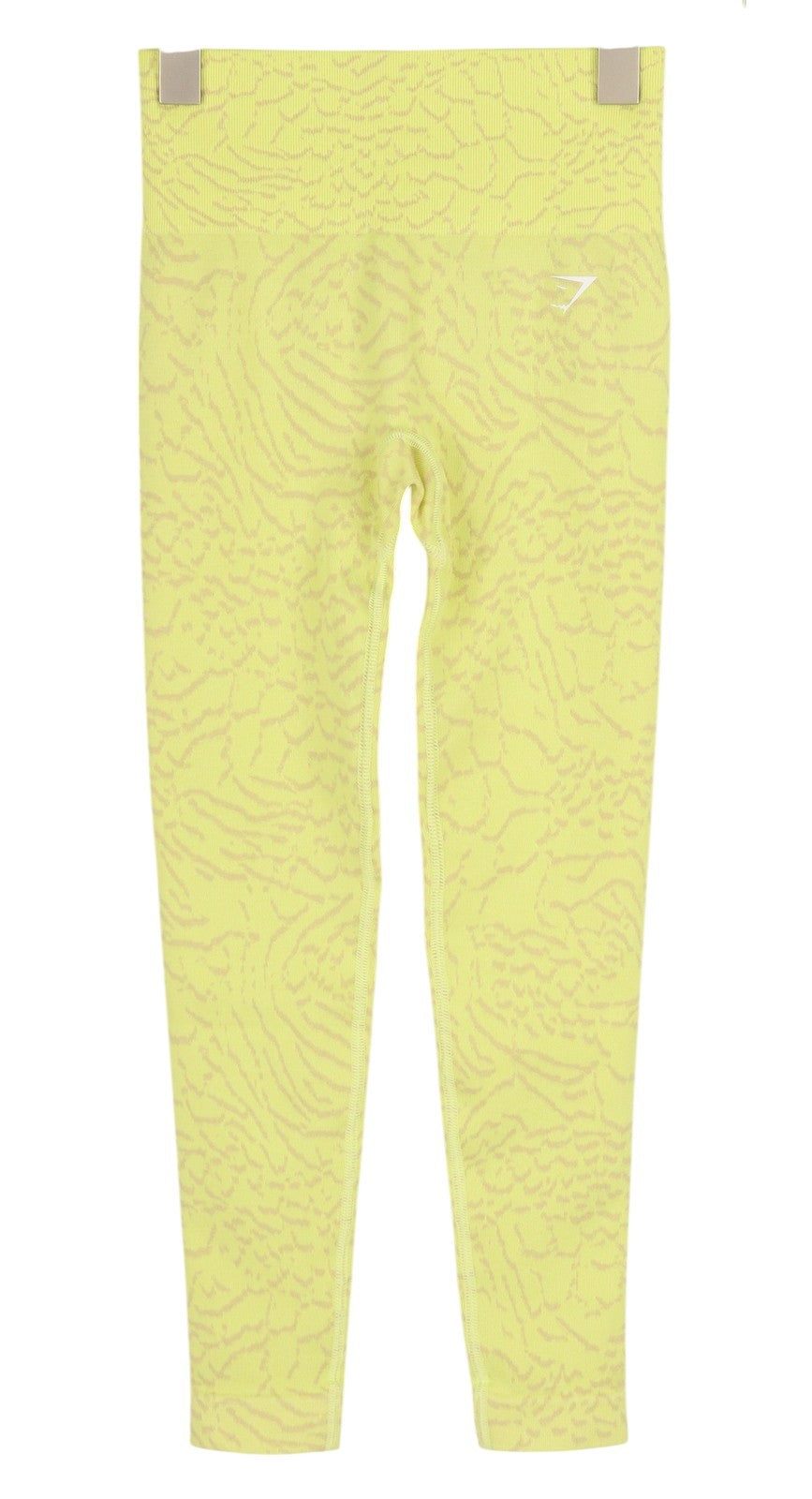 GYMSHARK Adapt Women Leggings XS Animal Seamless High Waist Yellow Logo