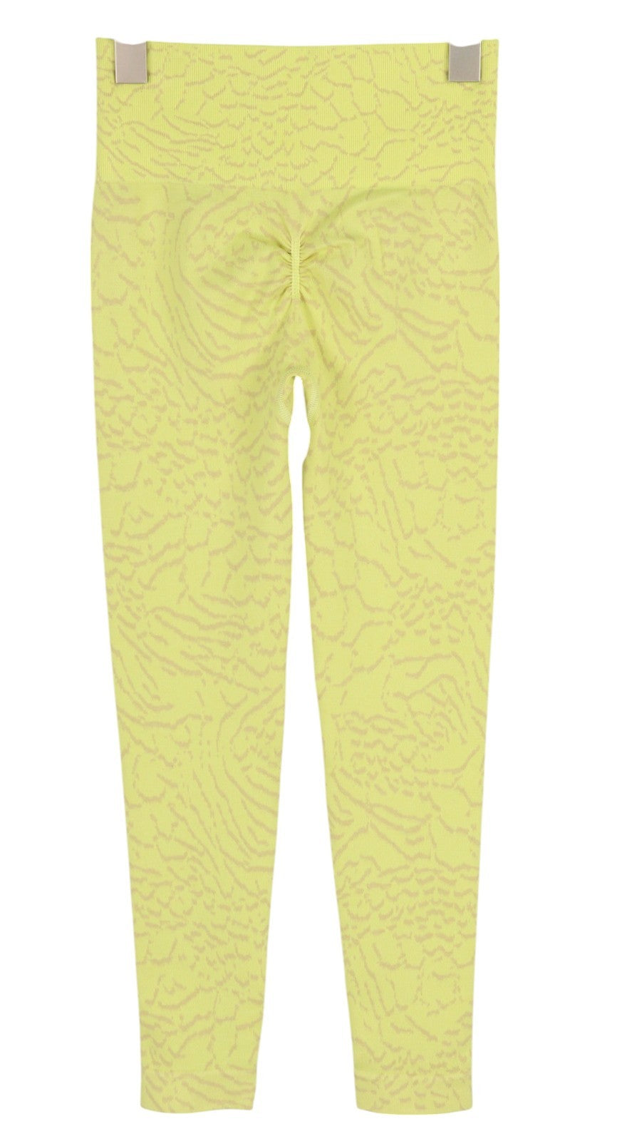 GYMSHARK Adapt Women Leggings XS Animal Seamless High Waist Yellow Logo