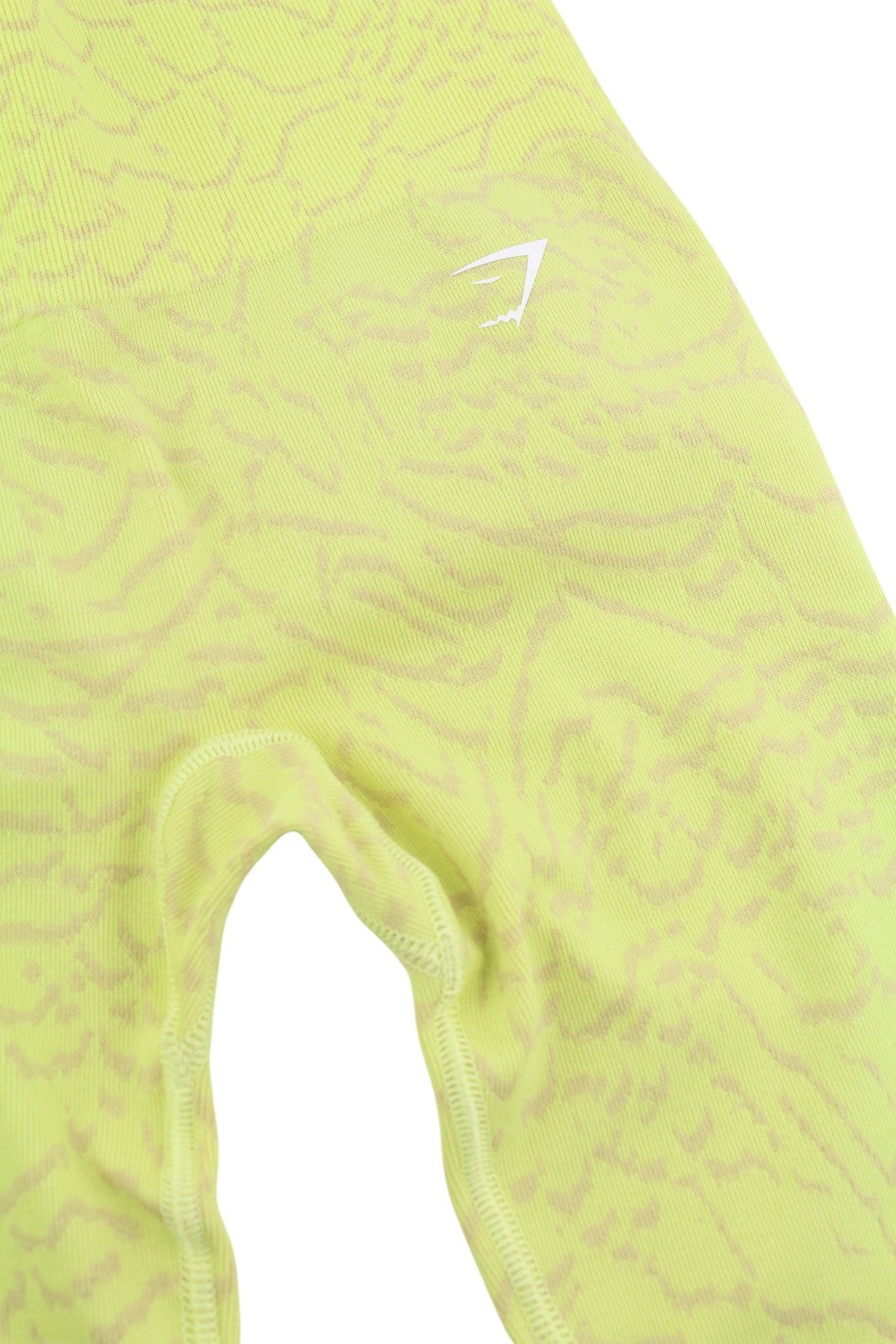 GYMSHARK Adapt Women Leggings XS Animal Seamless High Waist Yellow Logo