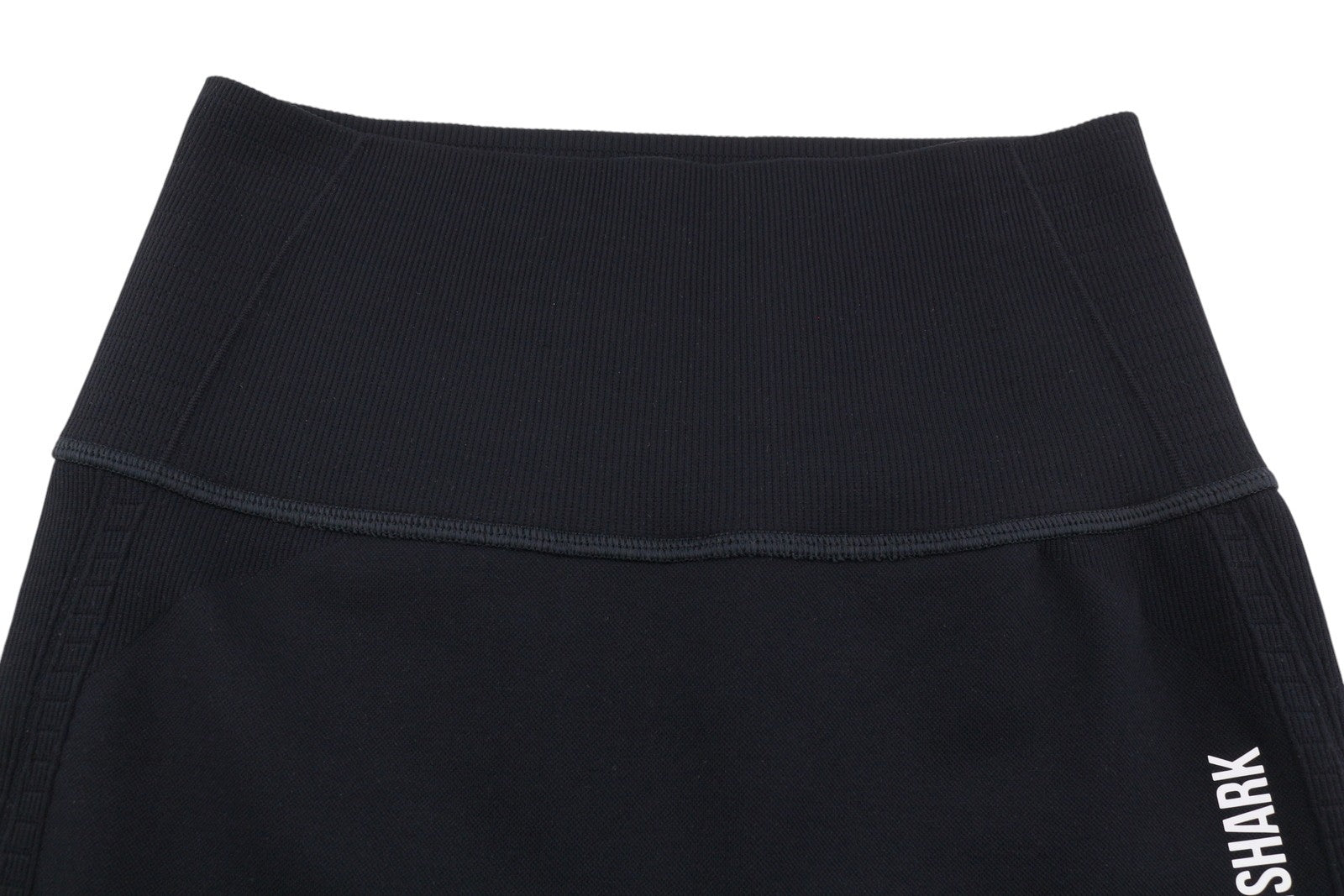 GYMSHARK Energy Women Leggings S Black Seamless Cropped Eyelet High Waist