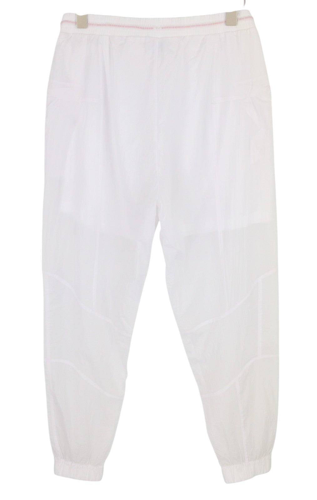 GYMSHARK Pulse Women Trousers M White Sheer Joggers Drawstring Short Layer