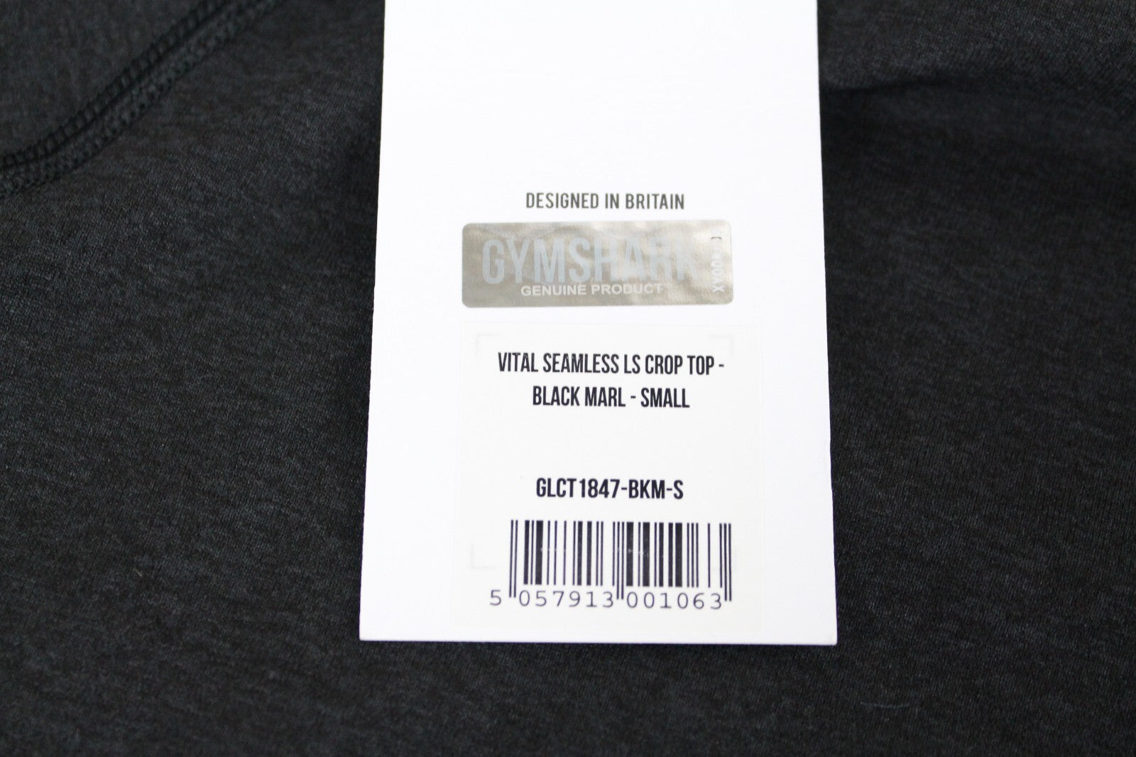 GYM SHARK moteriški „Vital“ marškinėliai S dydžio pilki ilgomis rankovėmis, trumpi sportiniai marškinėliai, tamprūs 