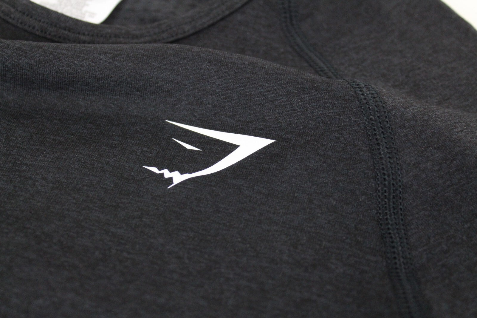 GYM SHARK moteriški „Vital“ marškinėliai S dydžio pilki ilgomis rankovėmis, trumpi sportiniai marškinėliai, tamprūs 