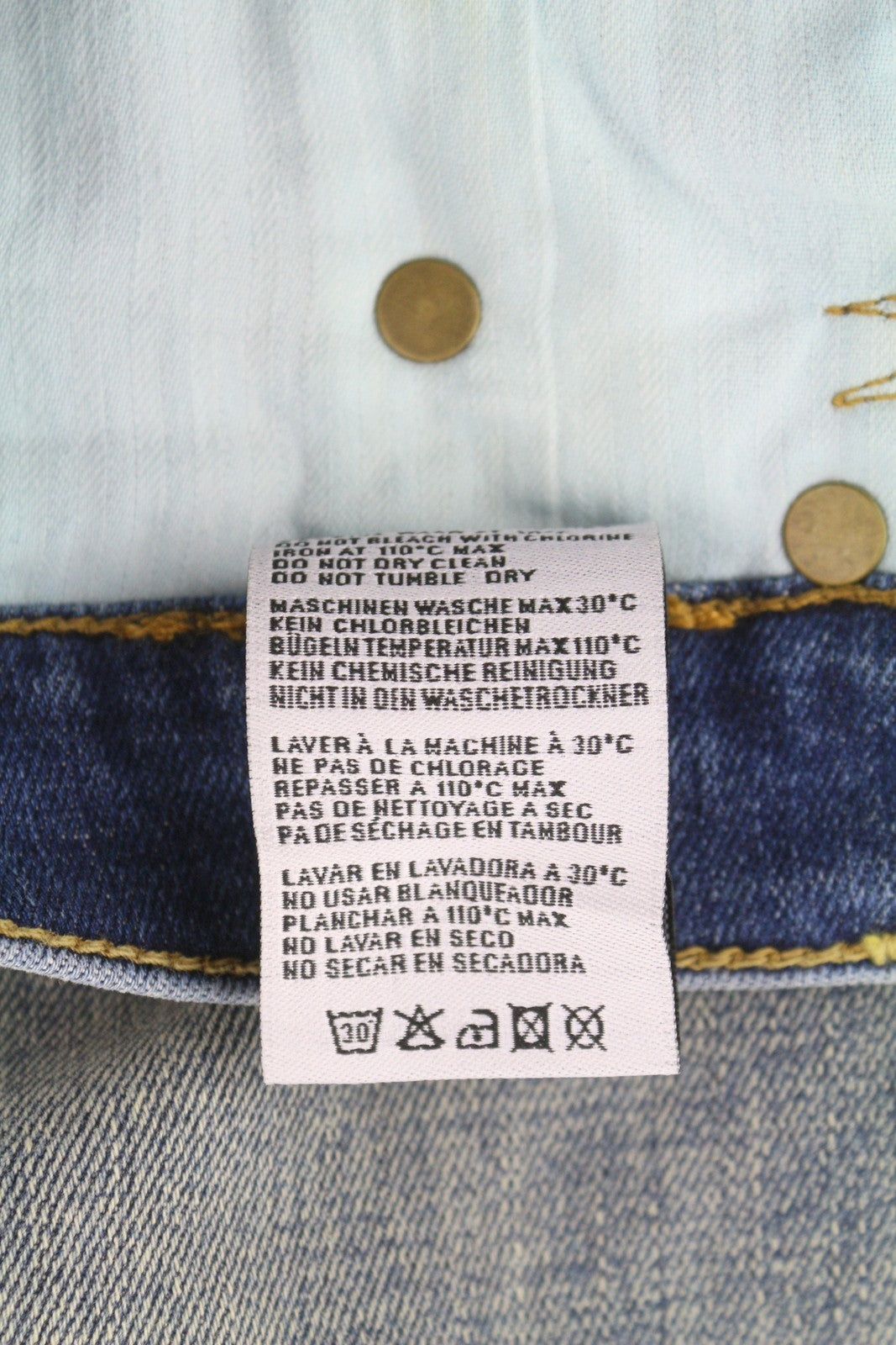 R13 Women Jeans 24 Blue Faded Painted Dirty Look Ankle Length Crop Crotch Denim