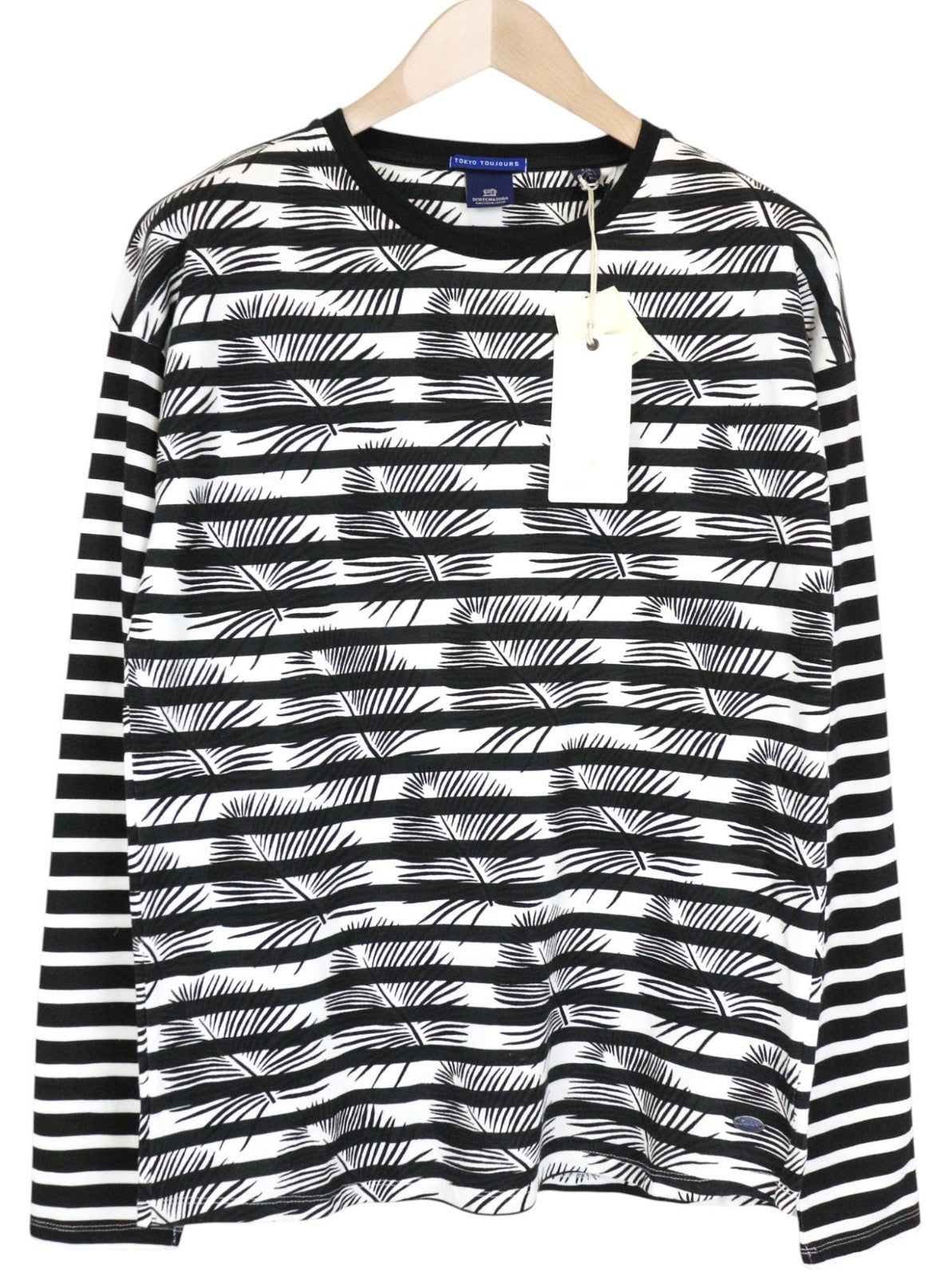 SCOTCH & SODA Ams Couture Men's T-Shirt M Black Pure Cotton Patterned Anti Fit