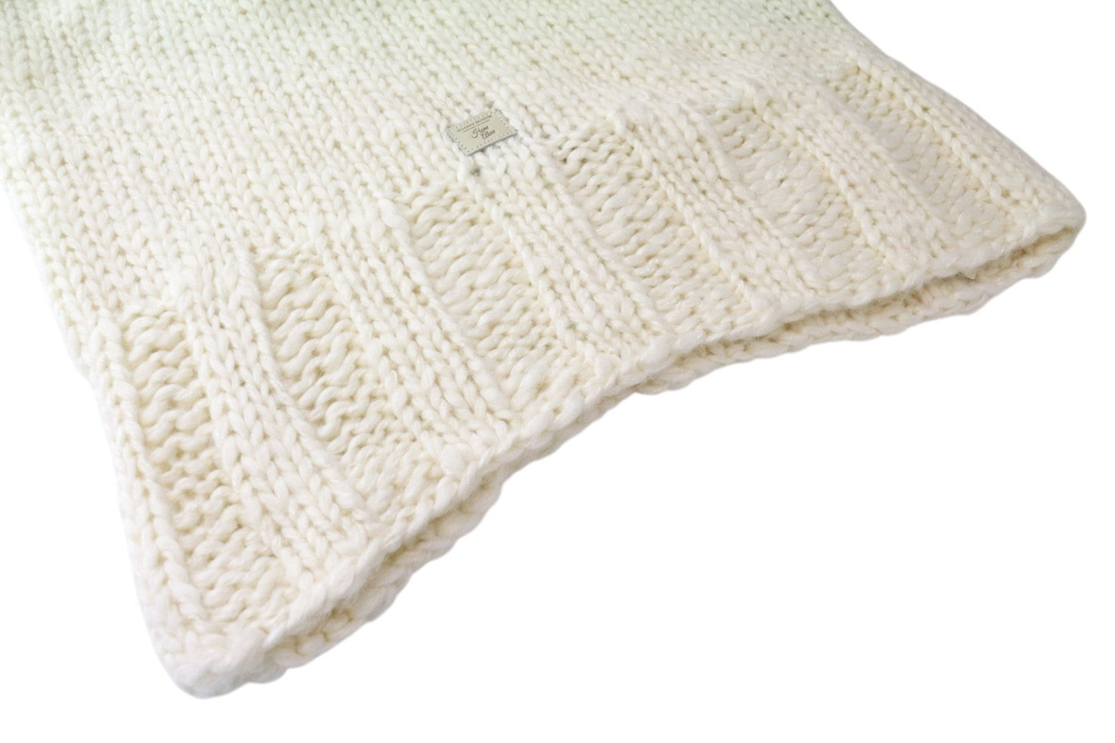 MAISON SCOTCH moteriškas šalikas OS šviesiai ekru spalvos megztas storas alpakų vilnos mišinys 