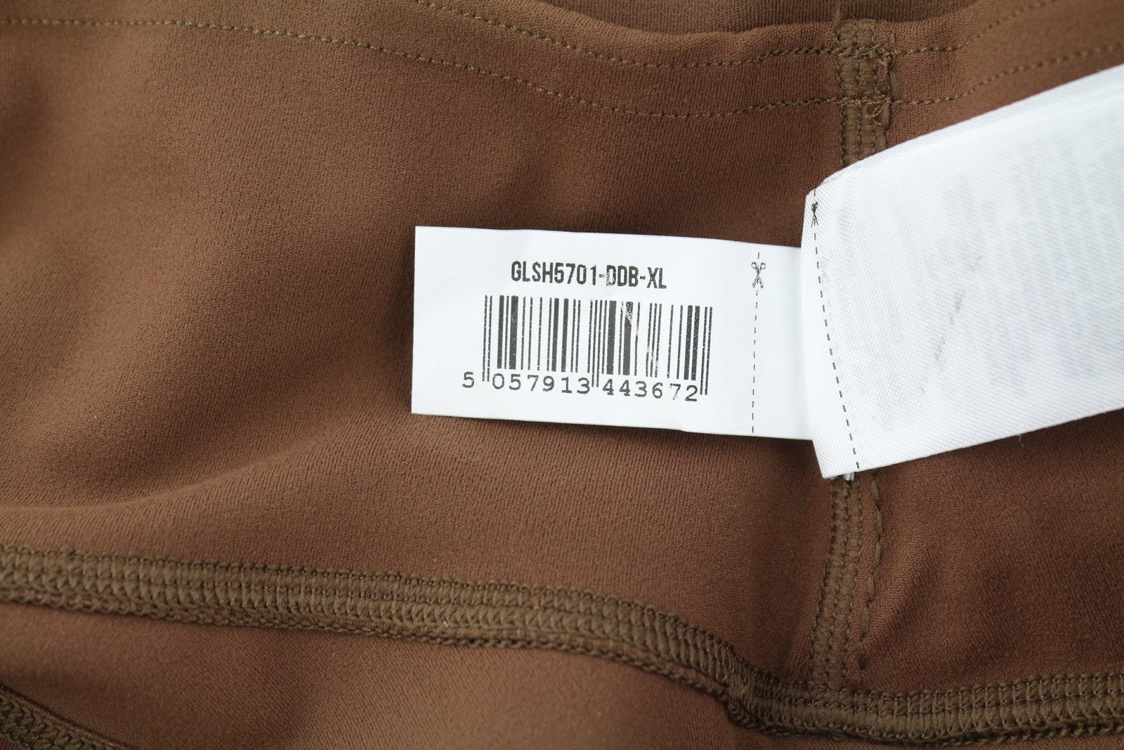 GYMSHARK Whitney Women Shorts XL Brown Cycling High Waist Stretch Active Logo