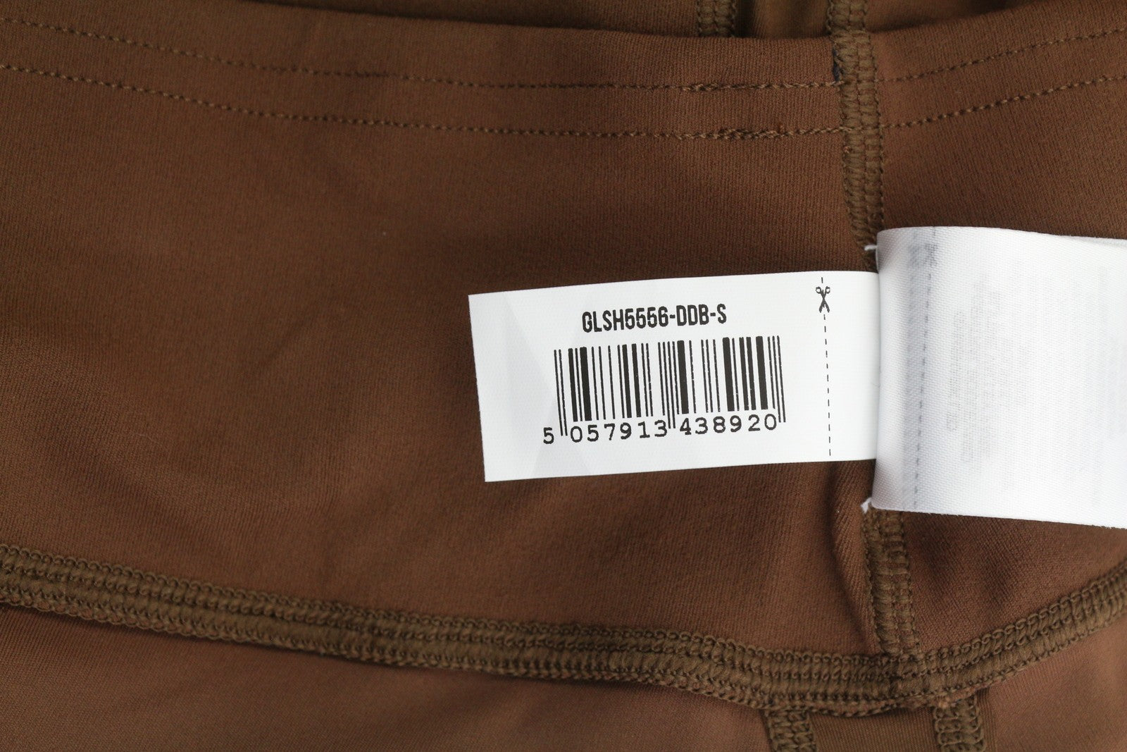 GYMSHARK Whitney Women Shorts S Brown Cycling High Waist Stretch Logo Wear