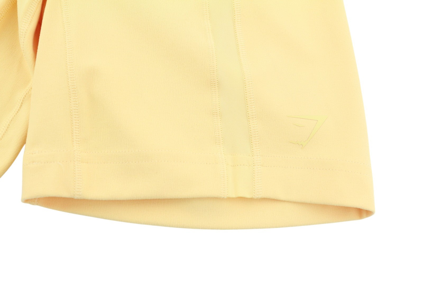 GYMSHARK Whitney Women Shorts S Yellow Cycling High Waist Stretch Logo Fit