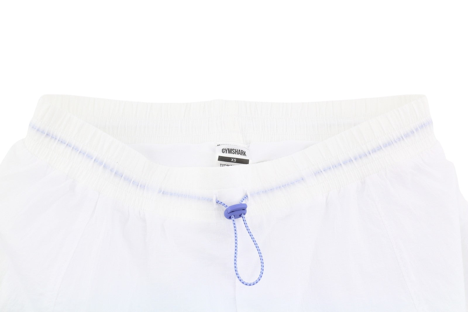 GYMSHARK Pulse Women Shorts XS White 2in1 Mid Rise Adjustable Back Shape