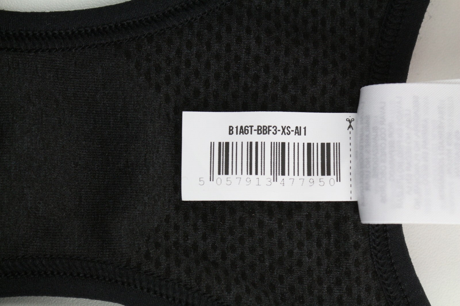 GYMSHARK B1A6T Women Sports Bra XS Dark Grey Melange Stretch Sleeveless Logo