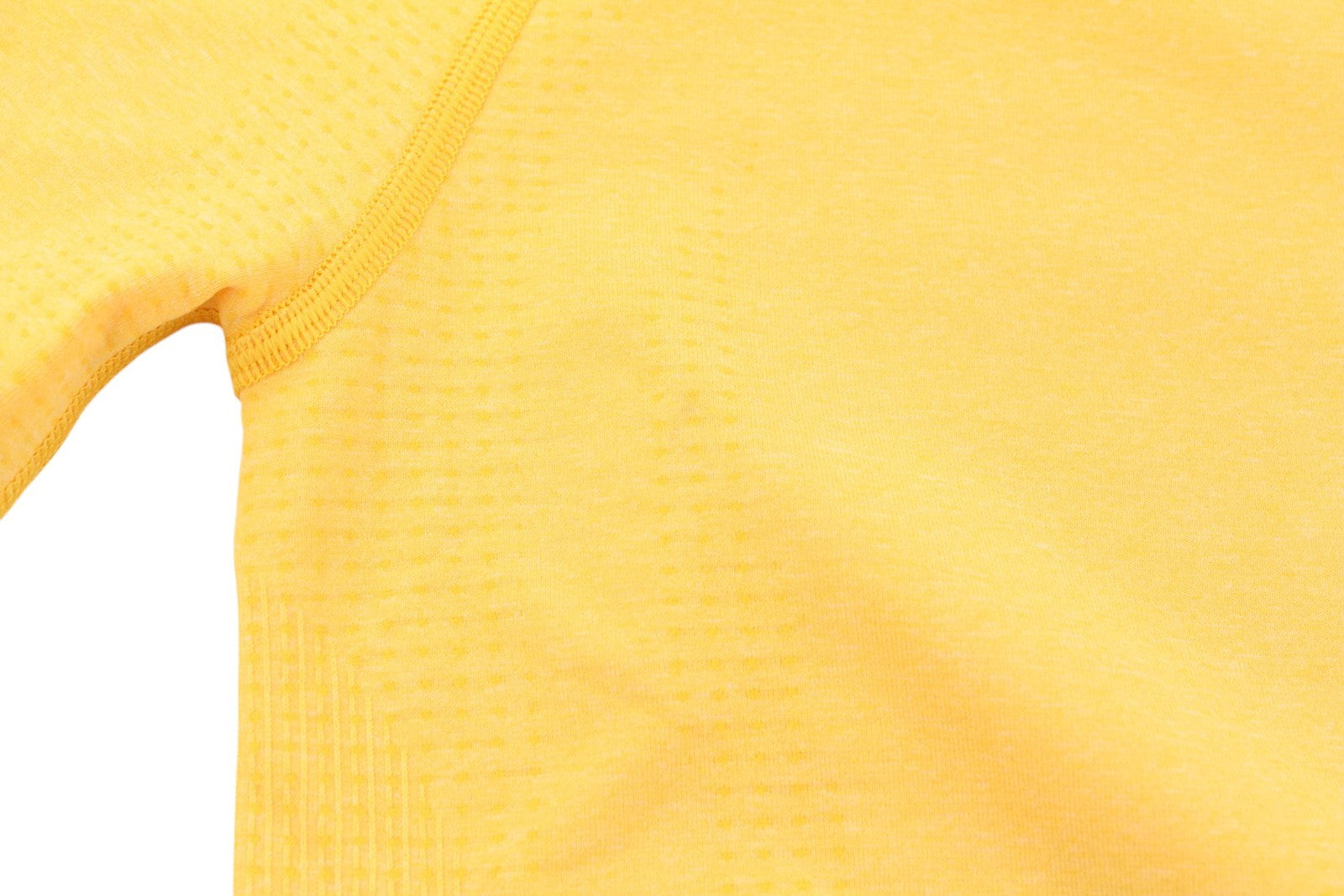 GYMSHARK Vital Women T-Shirt S Yellow Cropped Seamless Long Sleeve Thumbholes