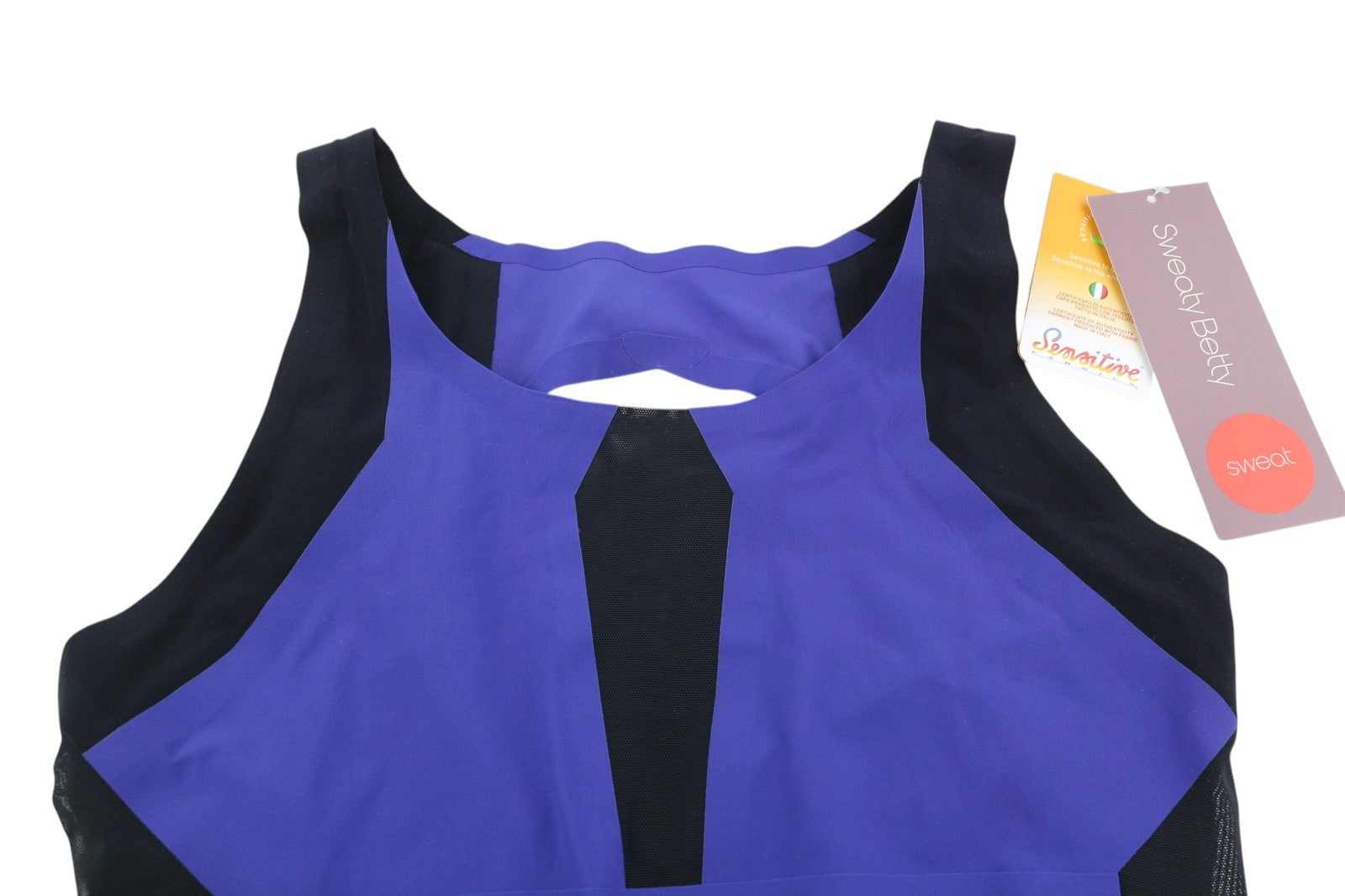 SWEATY BETTY Devant Dance Leotard Women Jumpsuit M Stretch Cut-Out Front Detail