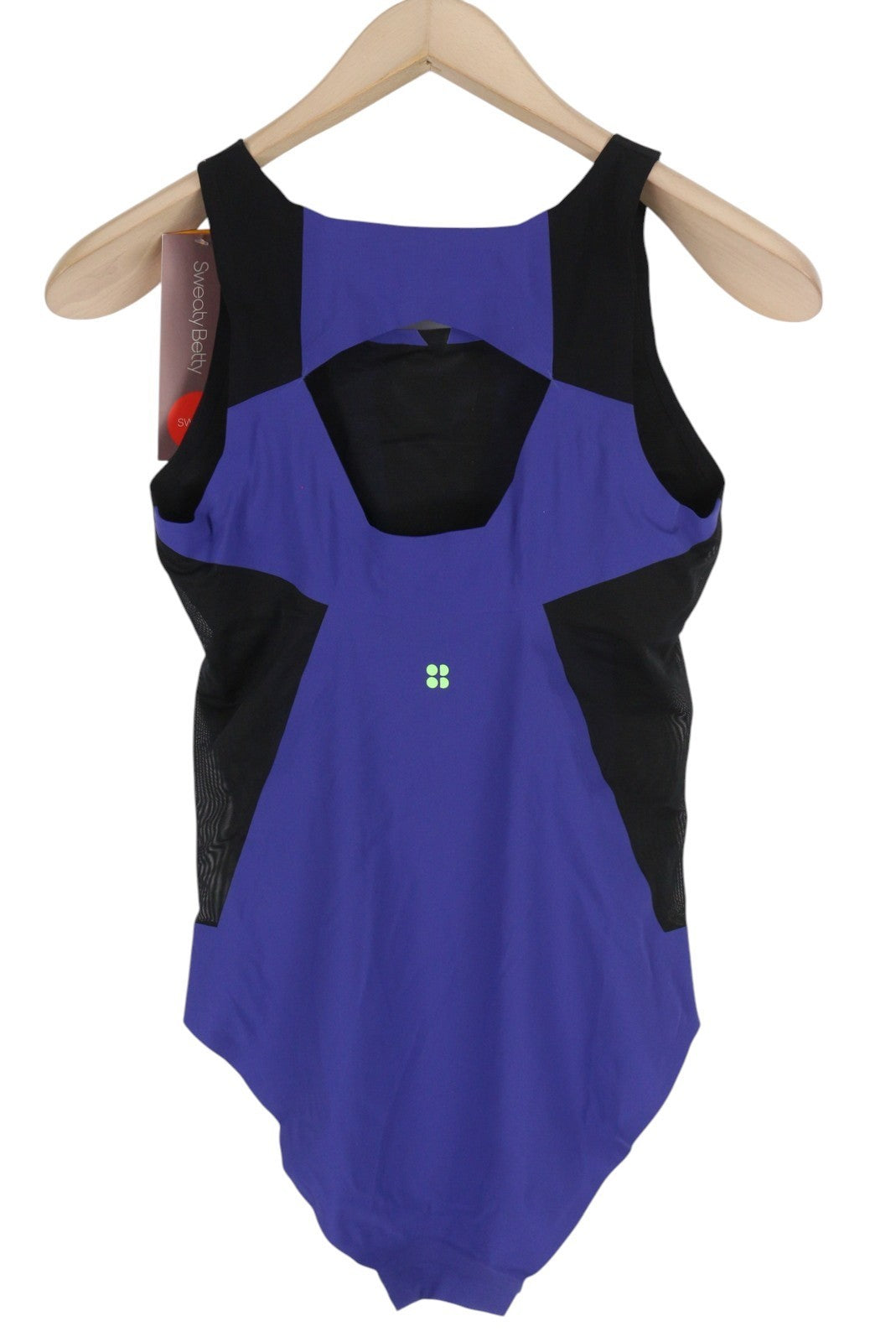 SWEATY BETTY Devant Dance Leotard Women Jumpsuit M Purple Stretch Cut-Out Logo