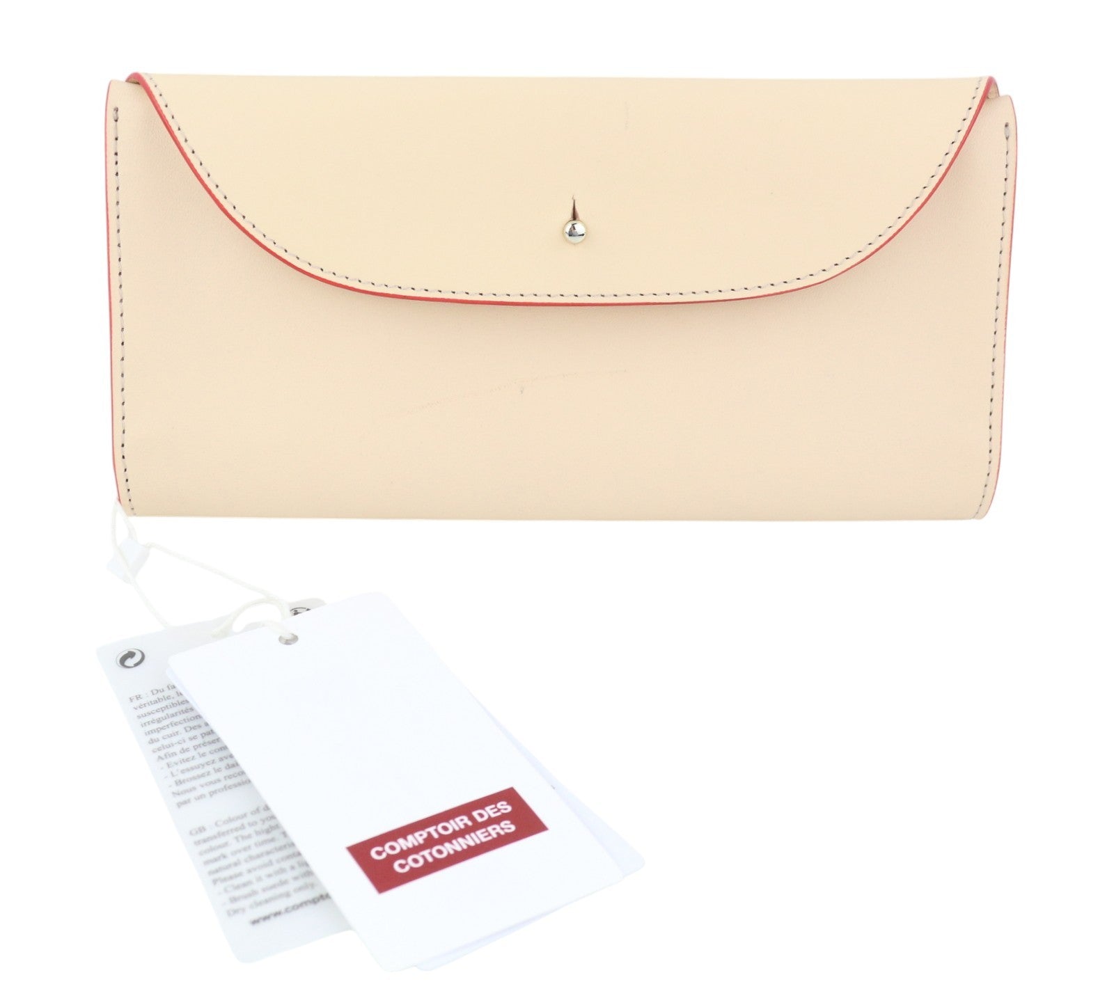 COMPTOIR DES COTONNIERS Fiery Stripes Women Wallet OS Beige Leather Press Stud