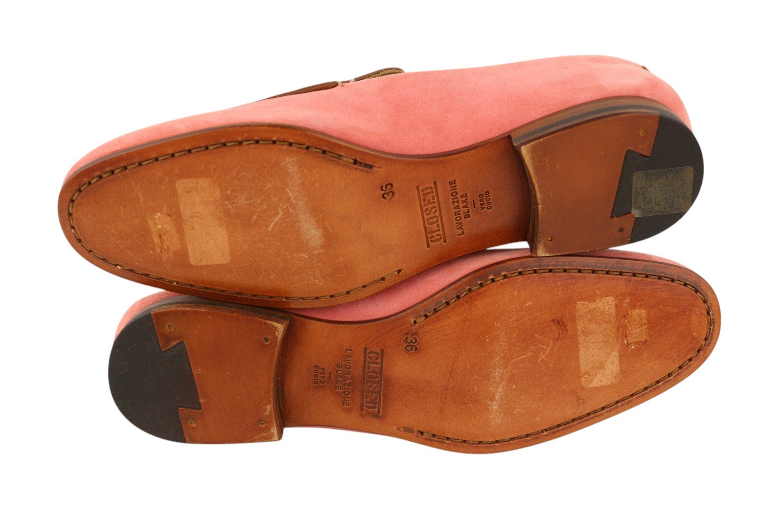 CLOSED Women Shoes EU36 Light Pink Suede Almond Toe Slip On Loafers Casual