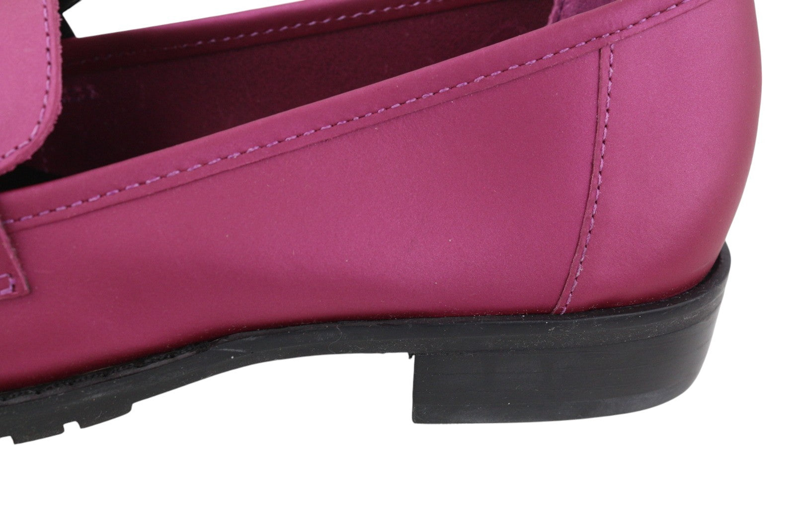 SAN MARINA Women Shoes EU37 Purple Leather Almond Toe Slip On Loafers Logo