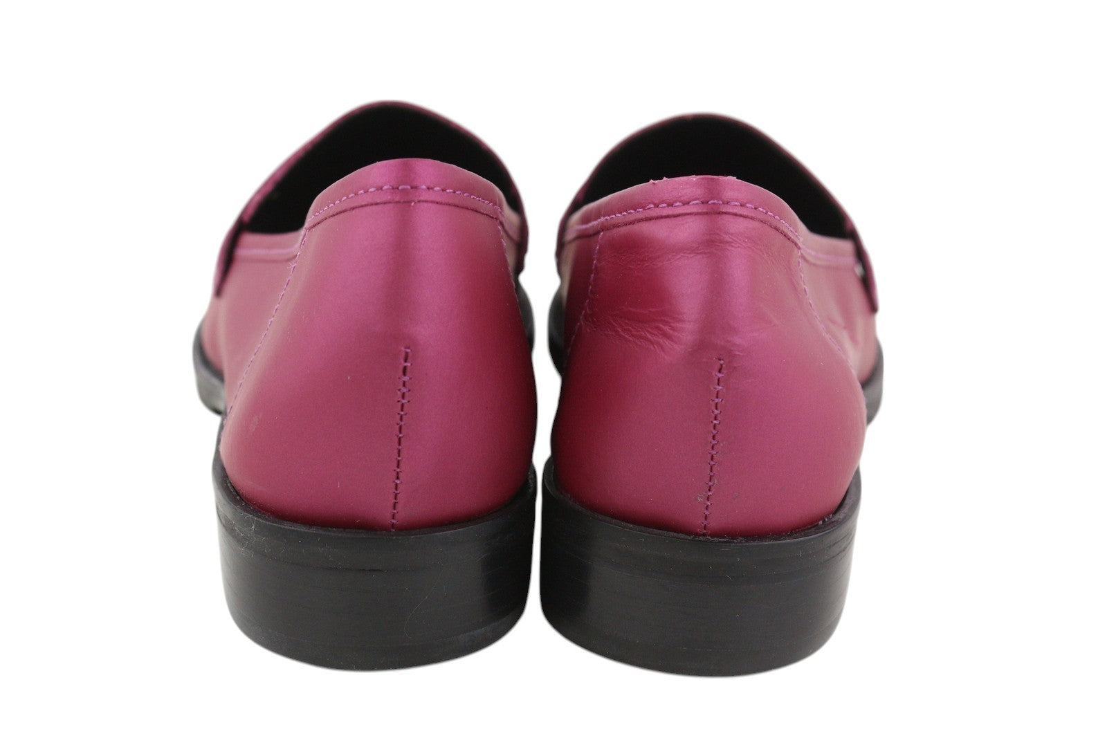 SAN MARINA Women Shoes EU37 Purple Leather Almond Toe Slip On Loafers Logo