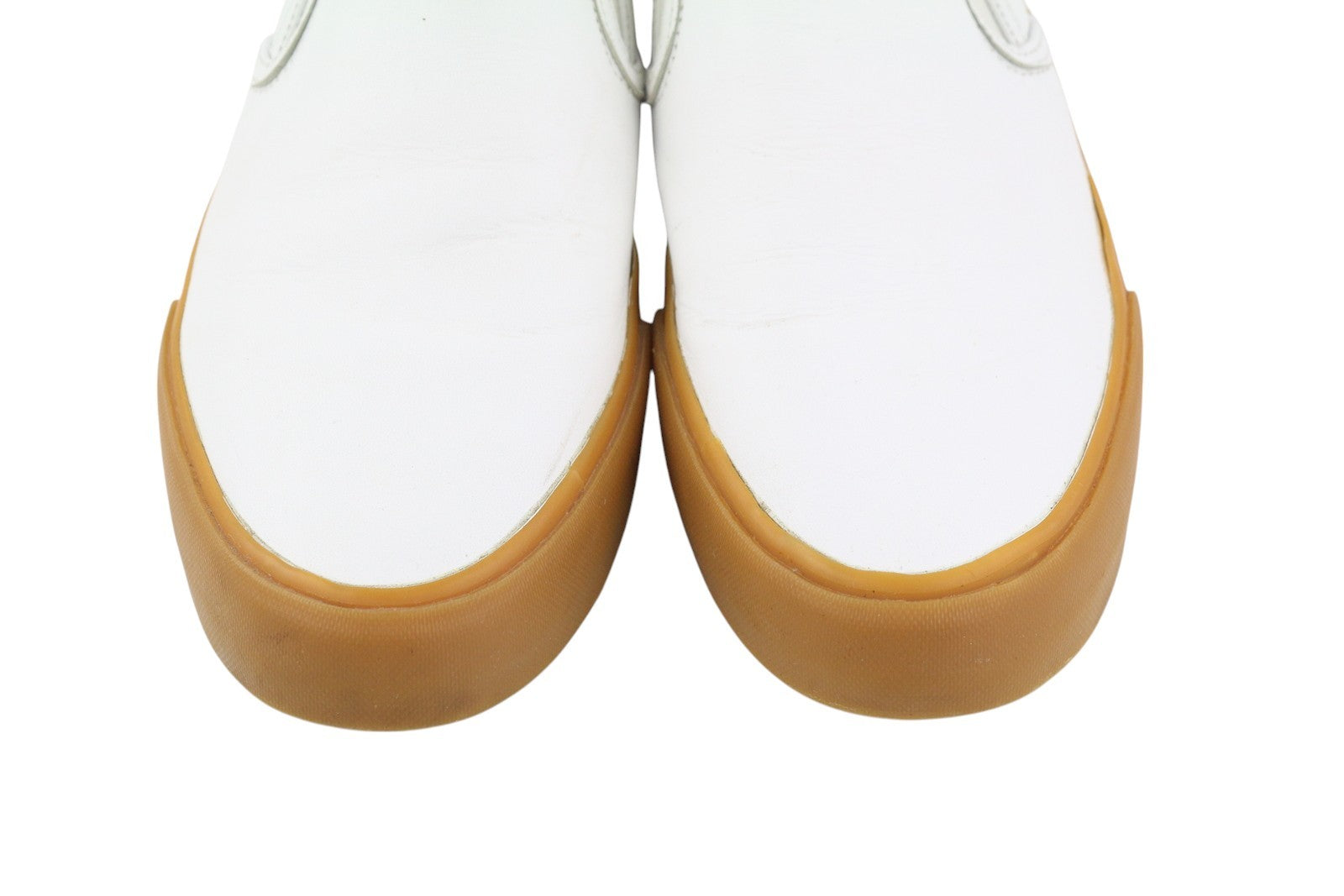 JUNYA WATANABE Men Shoes EU38.5 White Leather Almond Toe Slip On Flat Unisex
