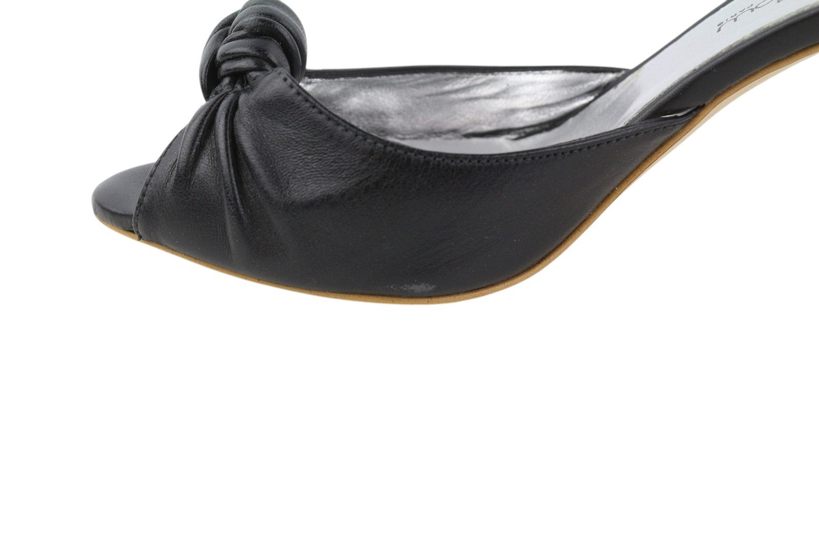 MELLOW YELLOW Women Heels EU37 Black Strappy Leather Slingback Open Toe Heels