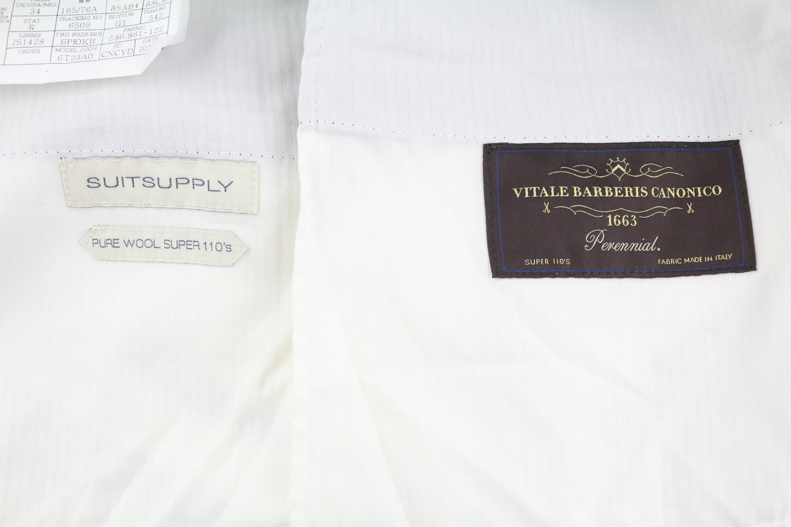 SUITSUPPLY Brescia Int vyriškos kelnės, UK34, tamsiai pilkos, vilnonės, plokščio priekio, siaurėjančios 