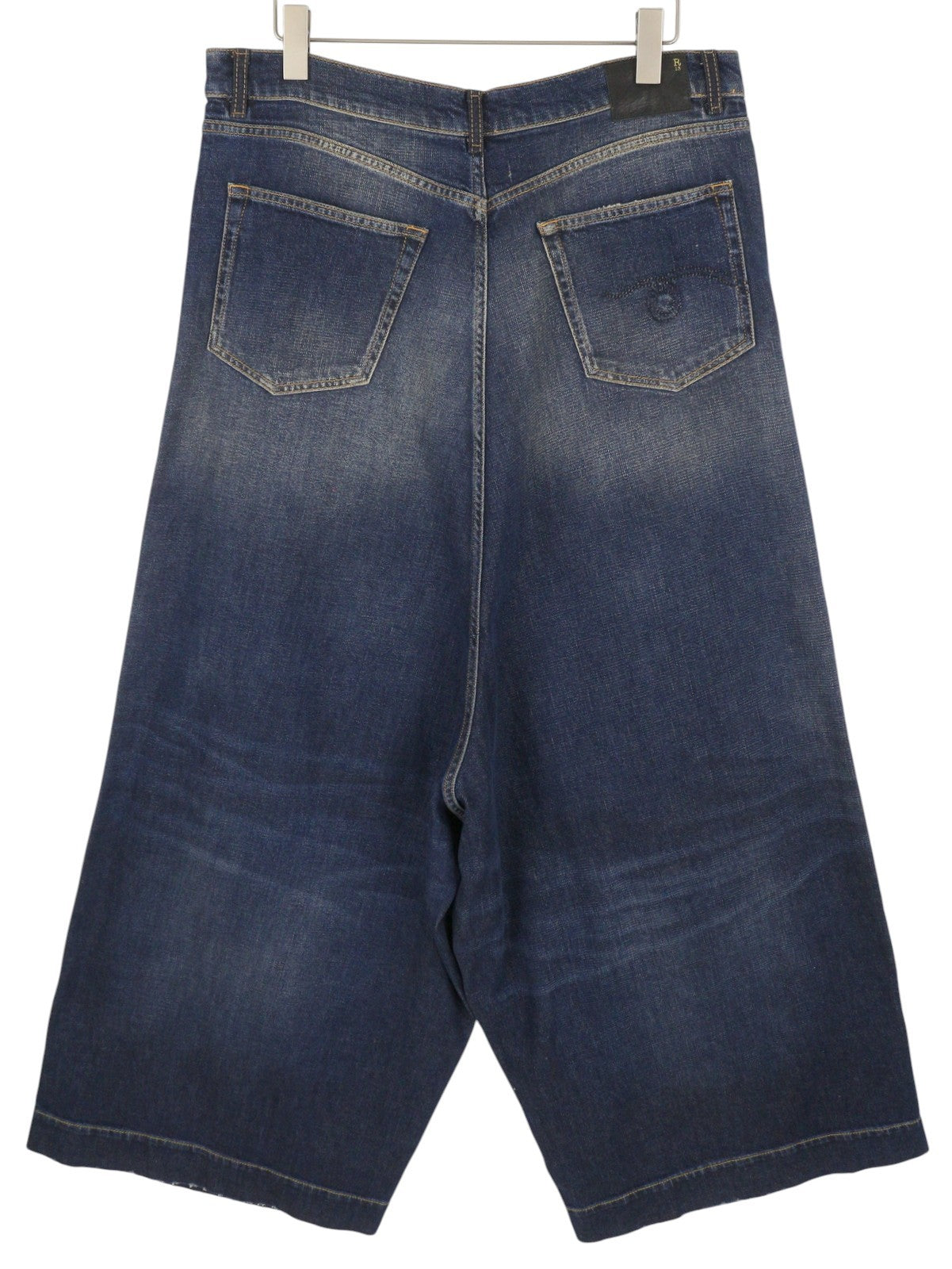 R13 Jesse moteriški džinsai, 34 dydis, mėlyni, laisvo kirpimo, su nuleistu tarpkoju, išblukę džinsai. 