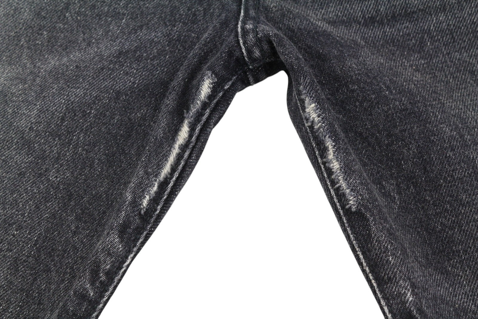 R13 Courtney Slim Women Jeans 25 Everit Black Faded Cropped Distress Zip Denim