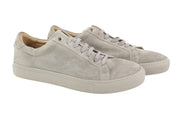 SUITSUPPLY Men Sneakers EU42 Grey Suede Leather Low Lace Up Logo Trainers