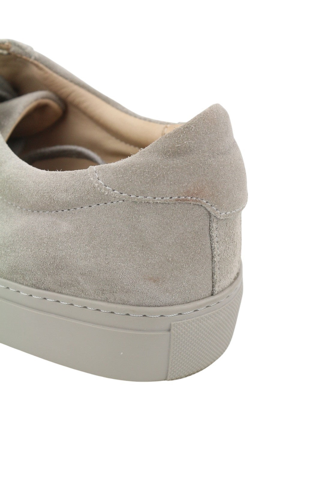 SUITSUPPLY Men Sneakers EU42 Grey Suede Leather Low Lace Up Logo Trainers