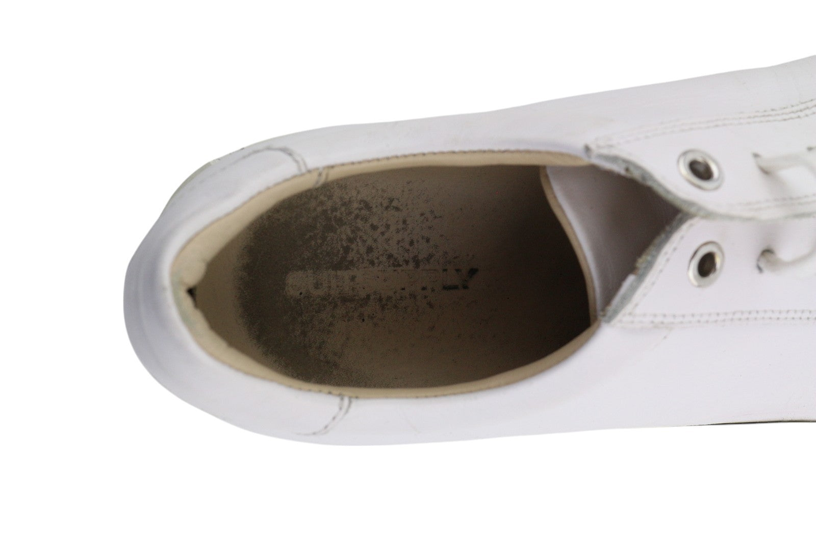 SUITSUPPLY FW1404 Men Sneakers EU43 White Leather Low Laced Almond Toe Style