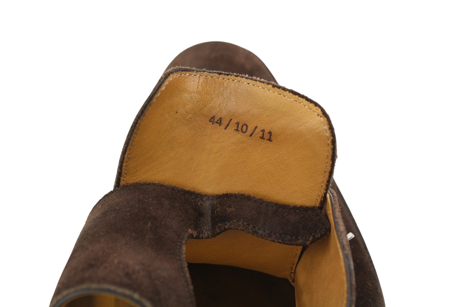 SUITSUPPLY Men Formal Shoes EU44 Brown Suede Double Monk Square Toe Dress