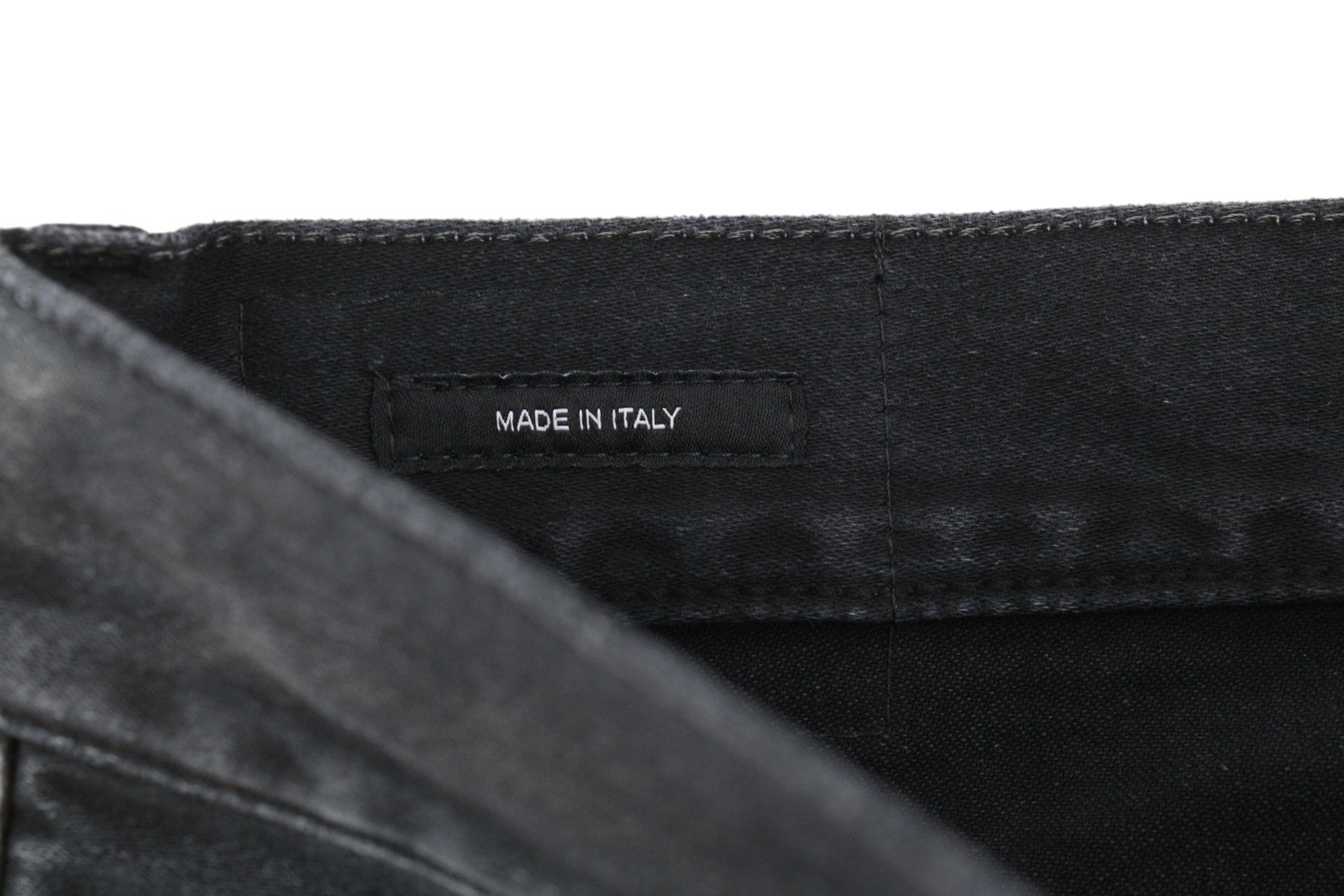 R13 X-BF moteriški džinsai 25 juodi dažyti moleskino trumpinti džinsai su užtrauktuku FW25 