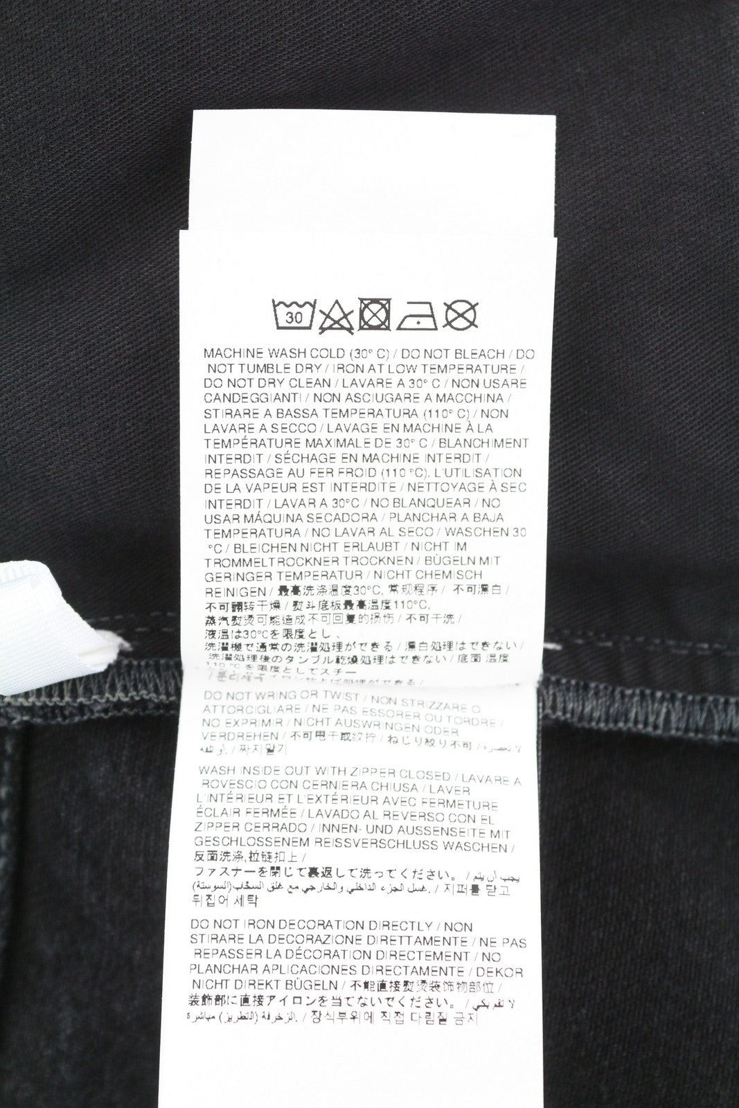 BALTOS VIRGIL ABLOH gotikinės Ow skate cargo vyriškos džinsinės kelnės W32 juodos išblukintos F25 