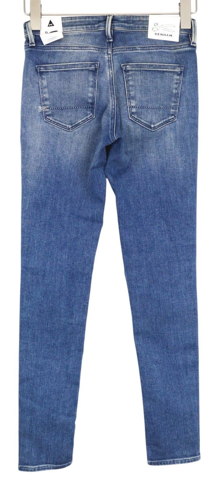 DENHAM Sharp Women's Jeans W24/L30 Skinny Washed Blue Cotton Stretch Fit