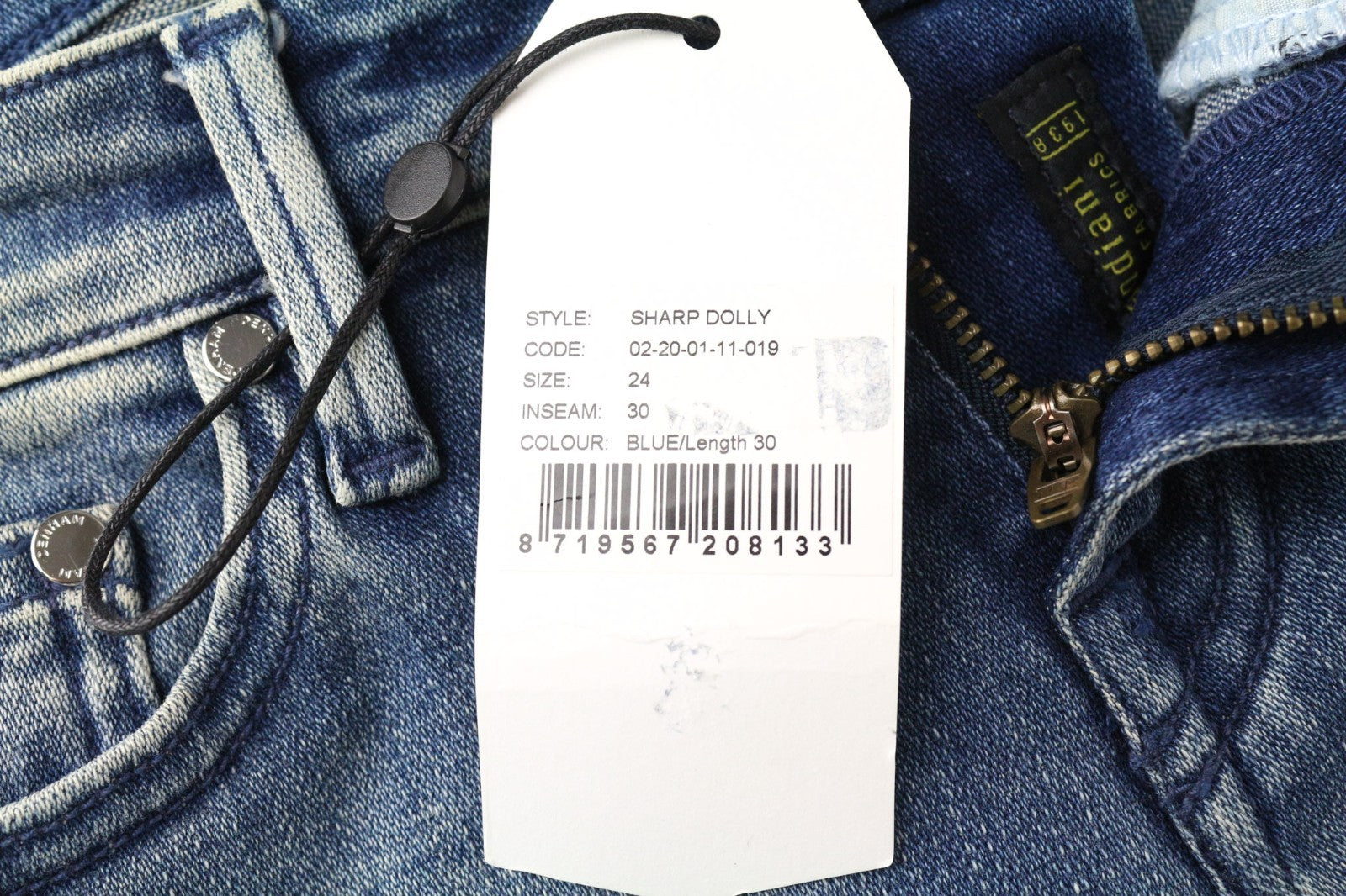 DENHAM Sharp Women's Jeans W24/L30 Skinny Washed Blue Cotton Stretch Fit