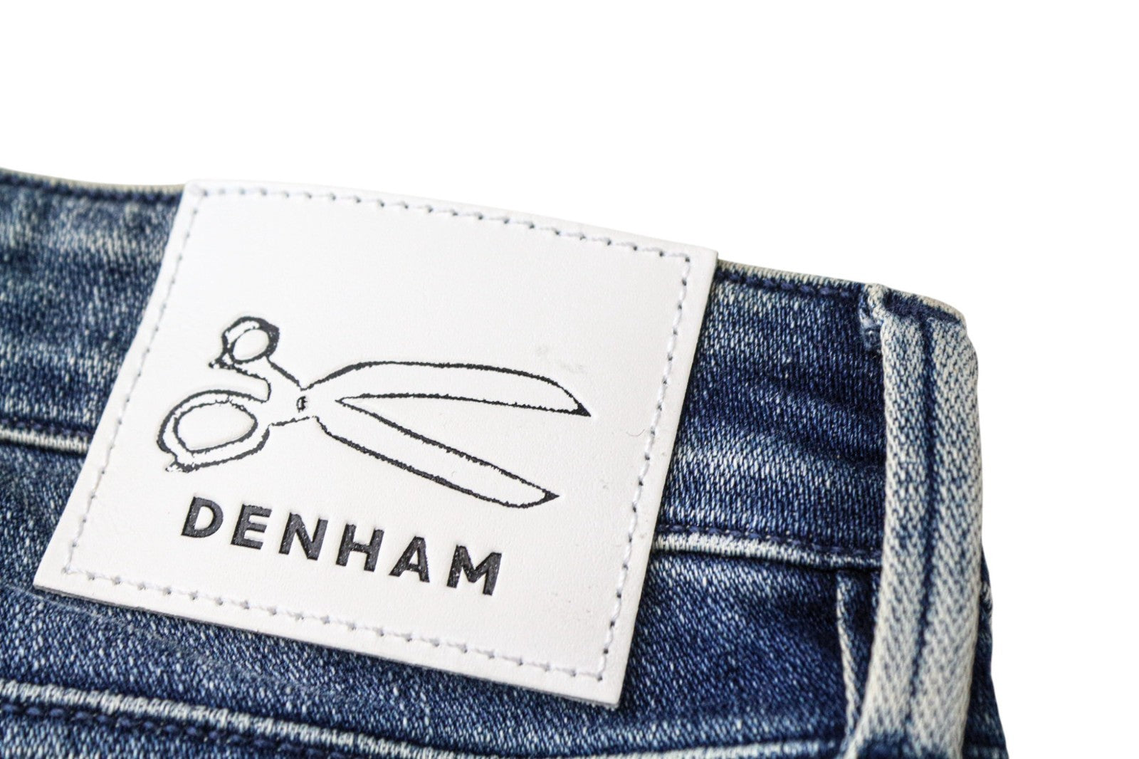 DENHAM Sharp Women's Jeans W24/L30 Skinny Washed Blue Cotton Stretch Fit